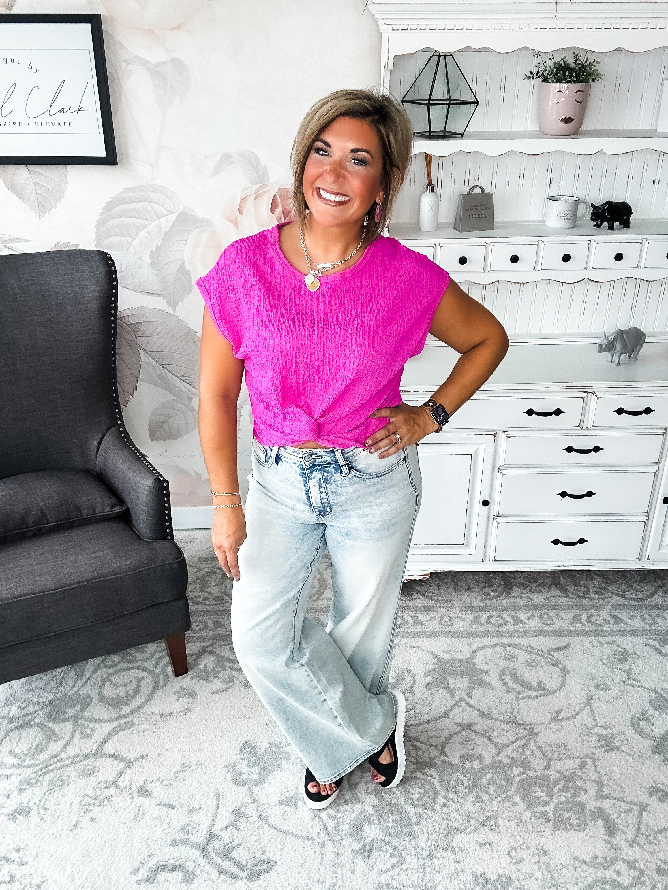 Just Like You Top - Fuchsia