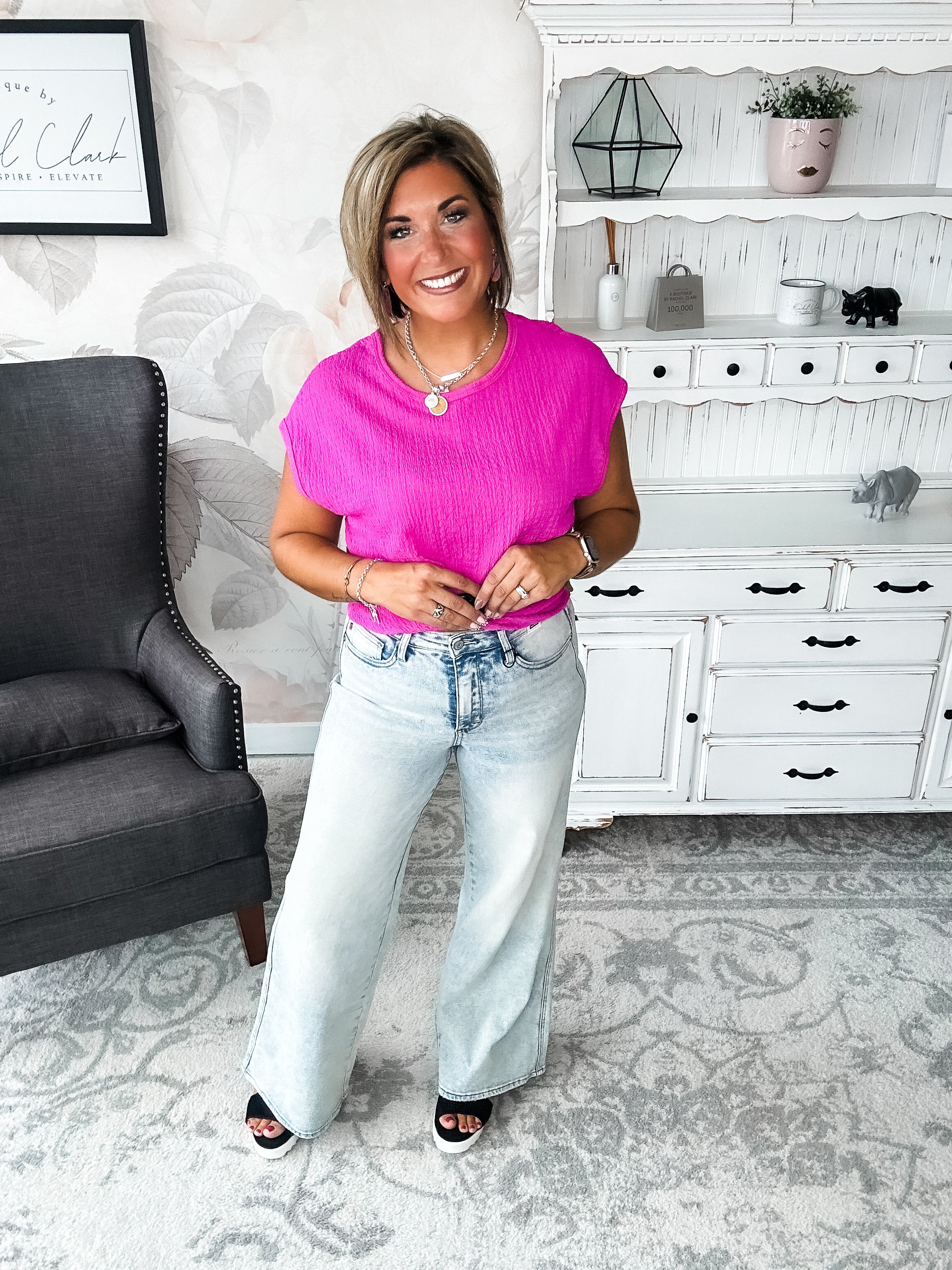 Just Like You Top - Fuchsia