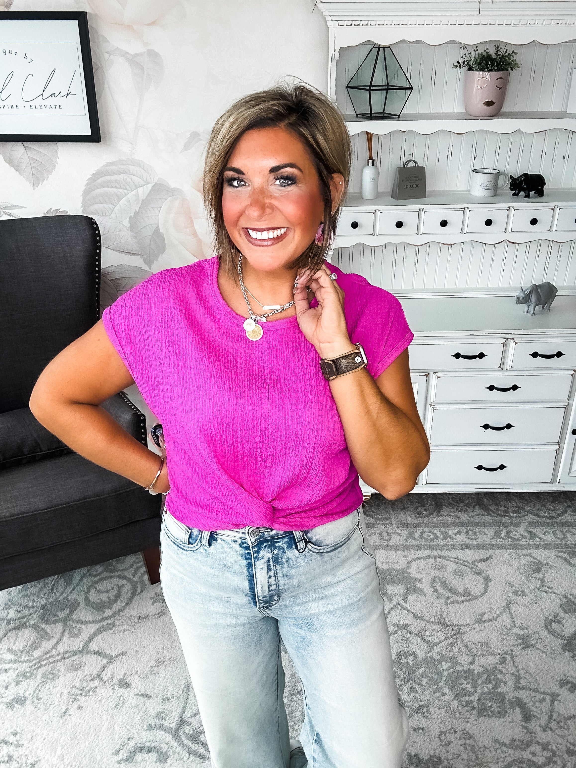 Just Like You Top - Fuchsia