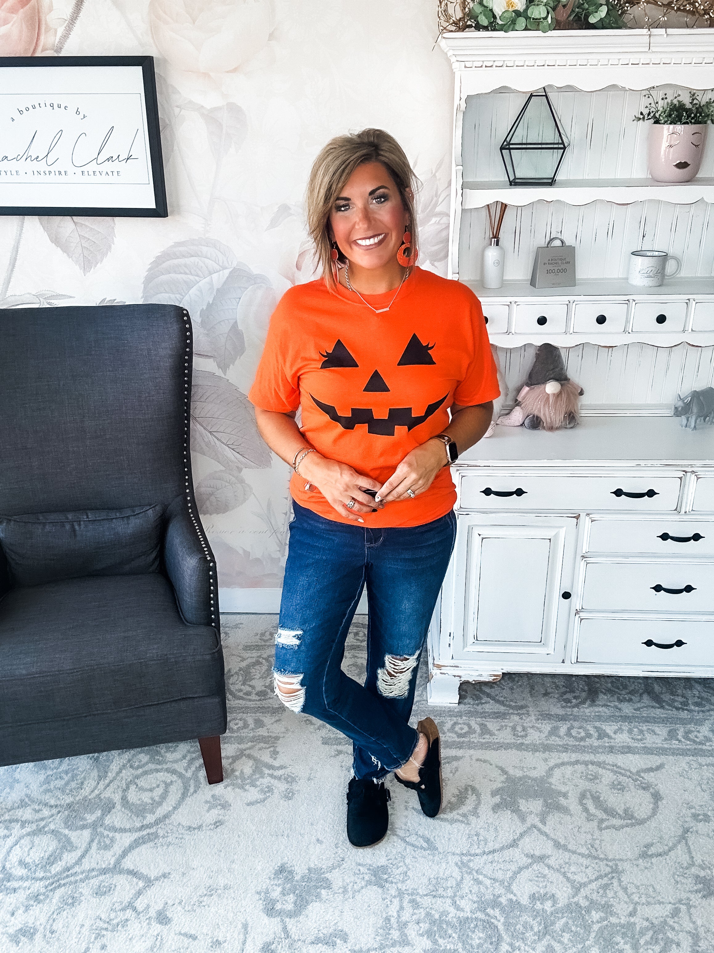 Pumpkin Face Graphic Tee