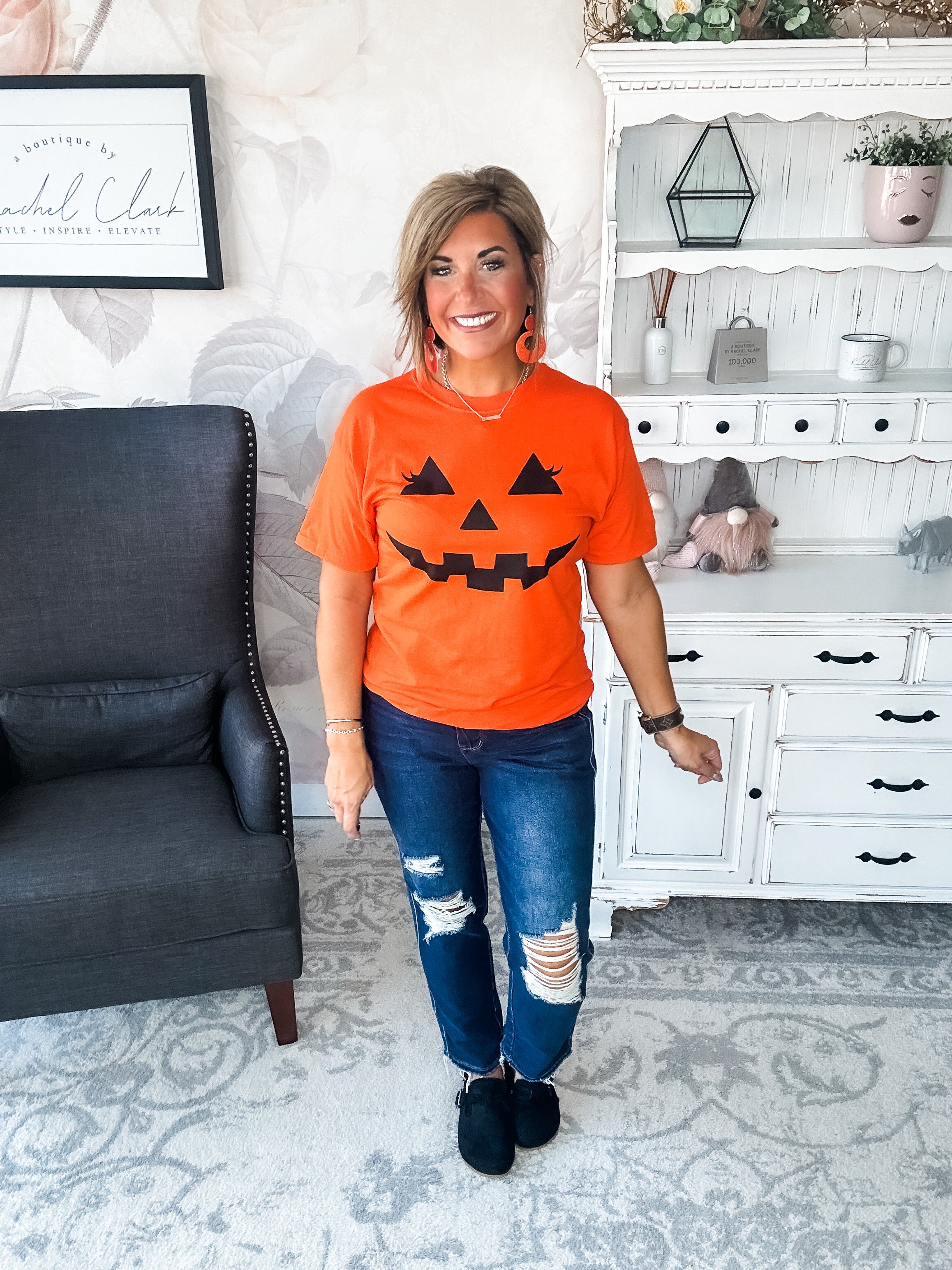 Pumpkin Face Graphic Tee