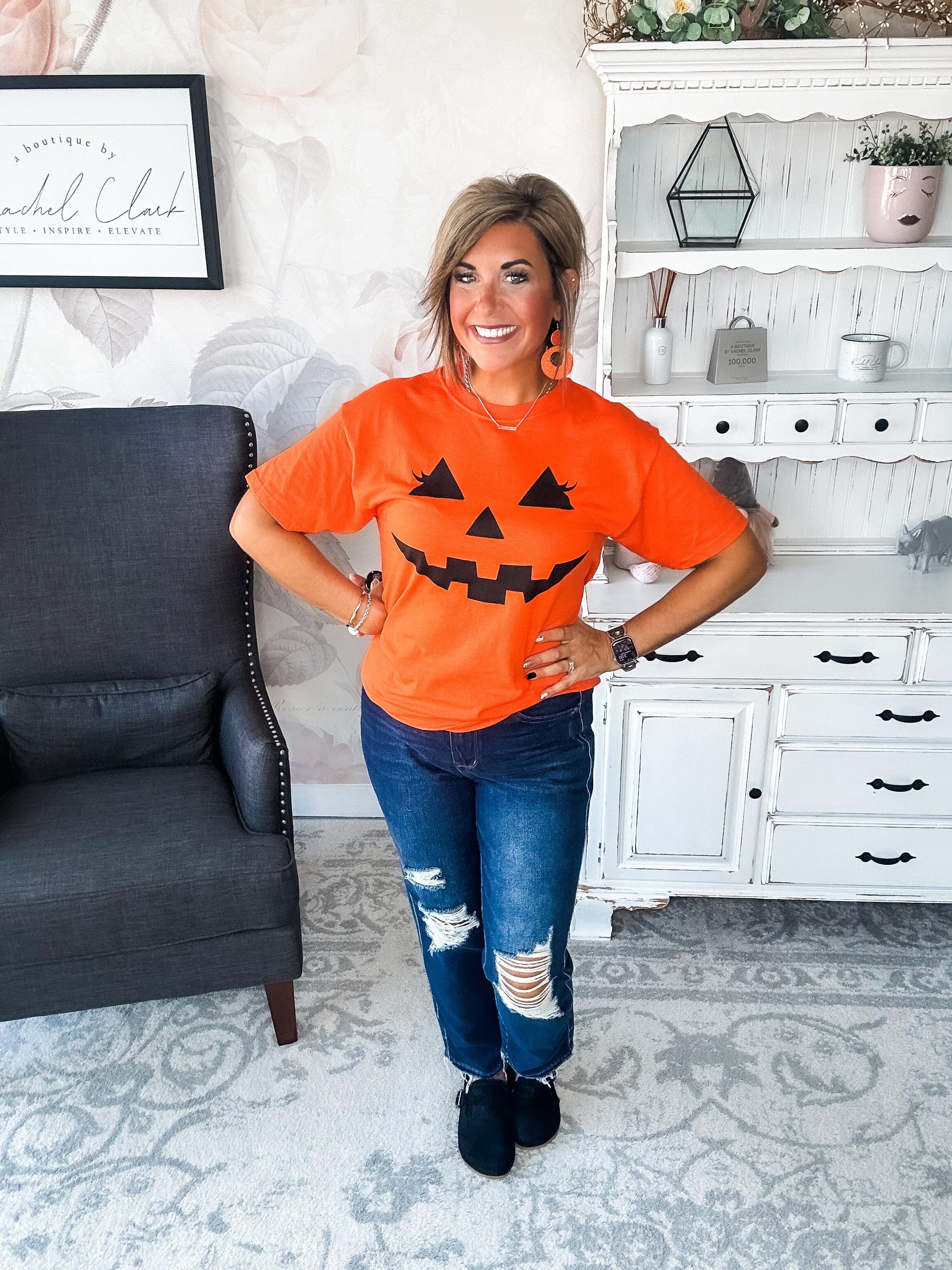 Pumpkin Face Graphic Tee