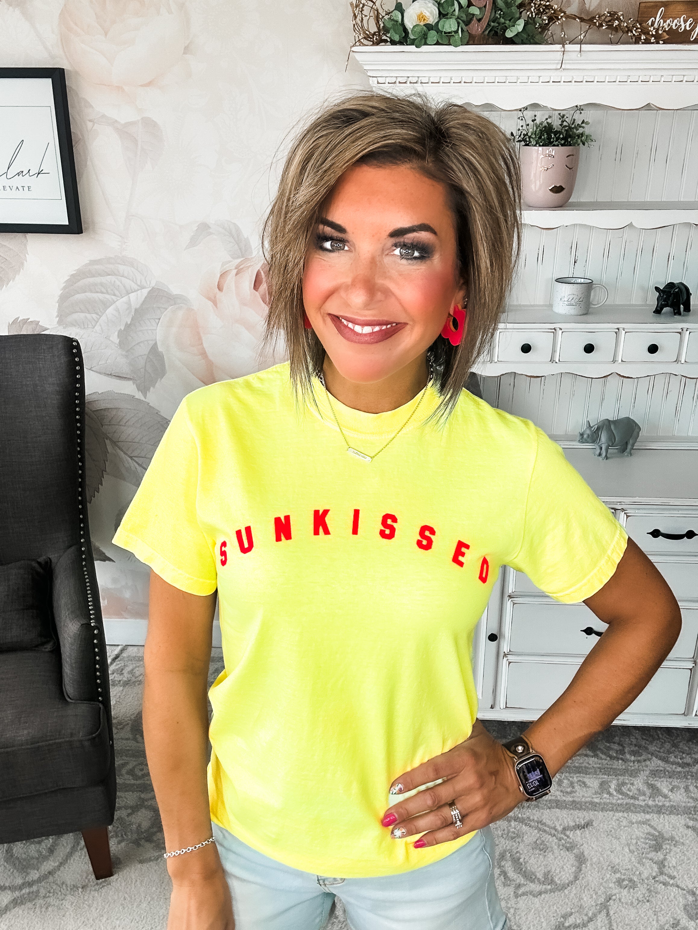 Sunkissed Neon Lemon Graphic Tee