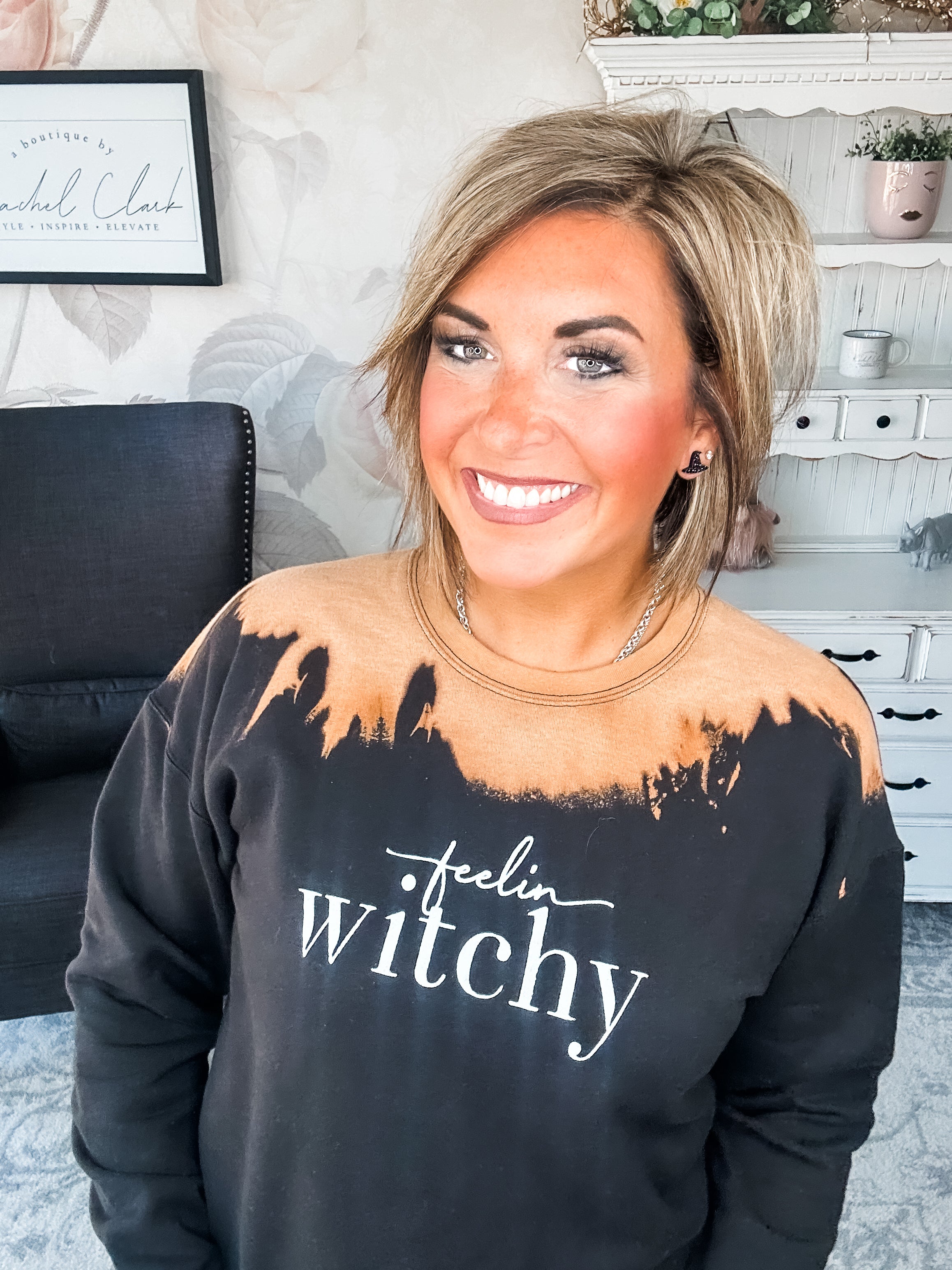 Feelin' Witchy Bleached Sweatshirt
