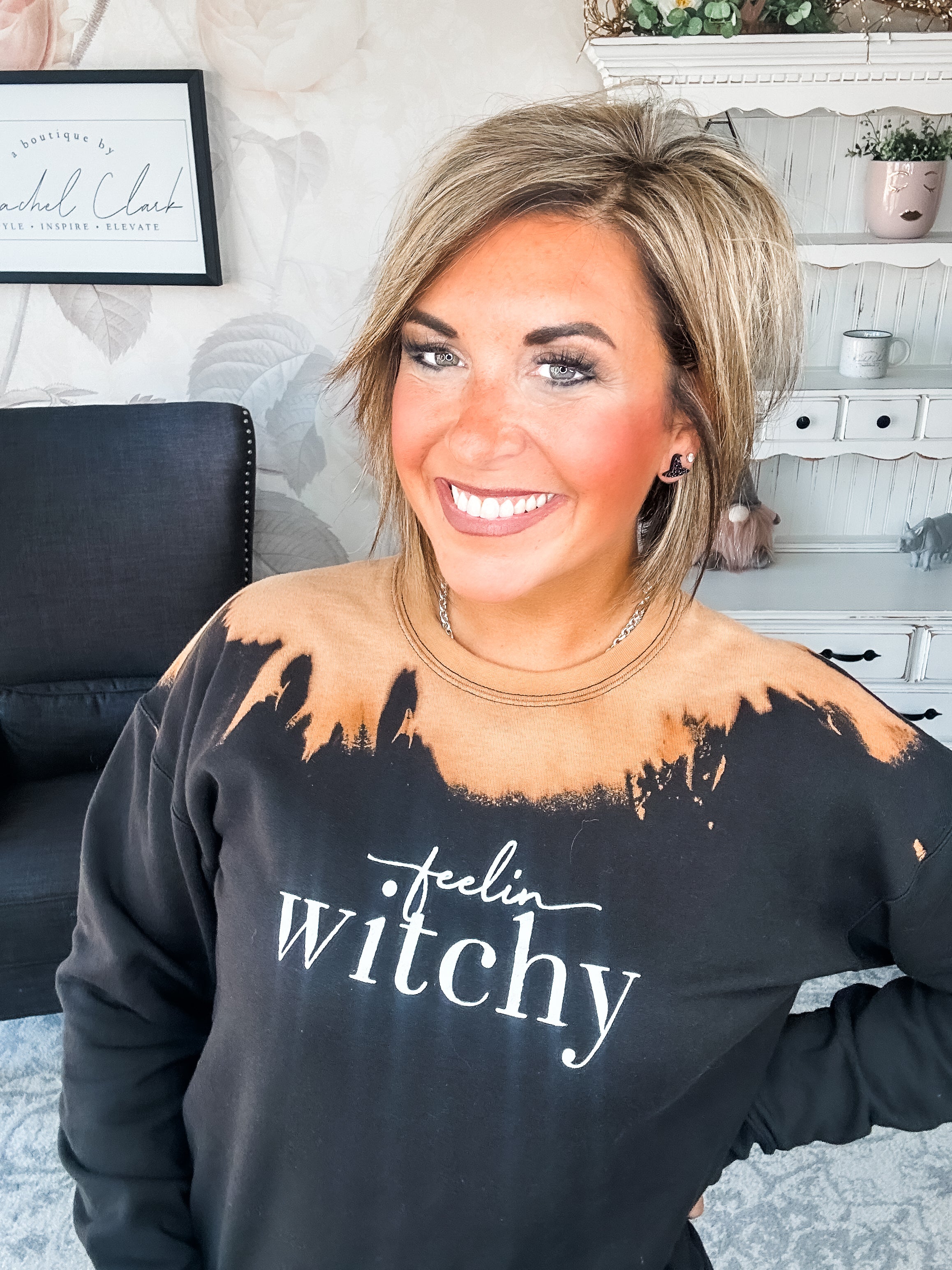Feelin' Witchy Bleached Sweatshirt