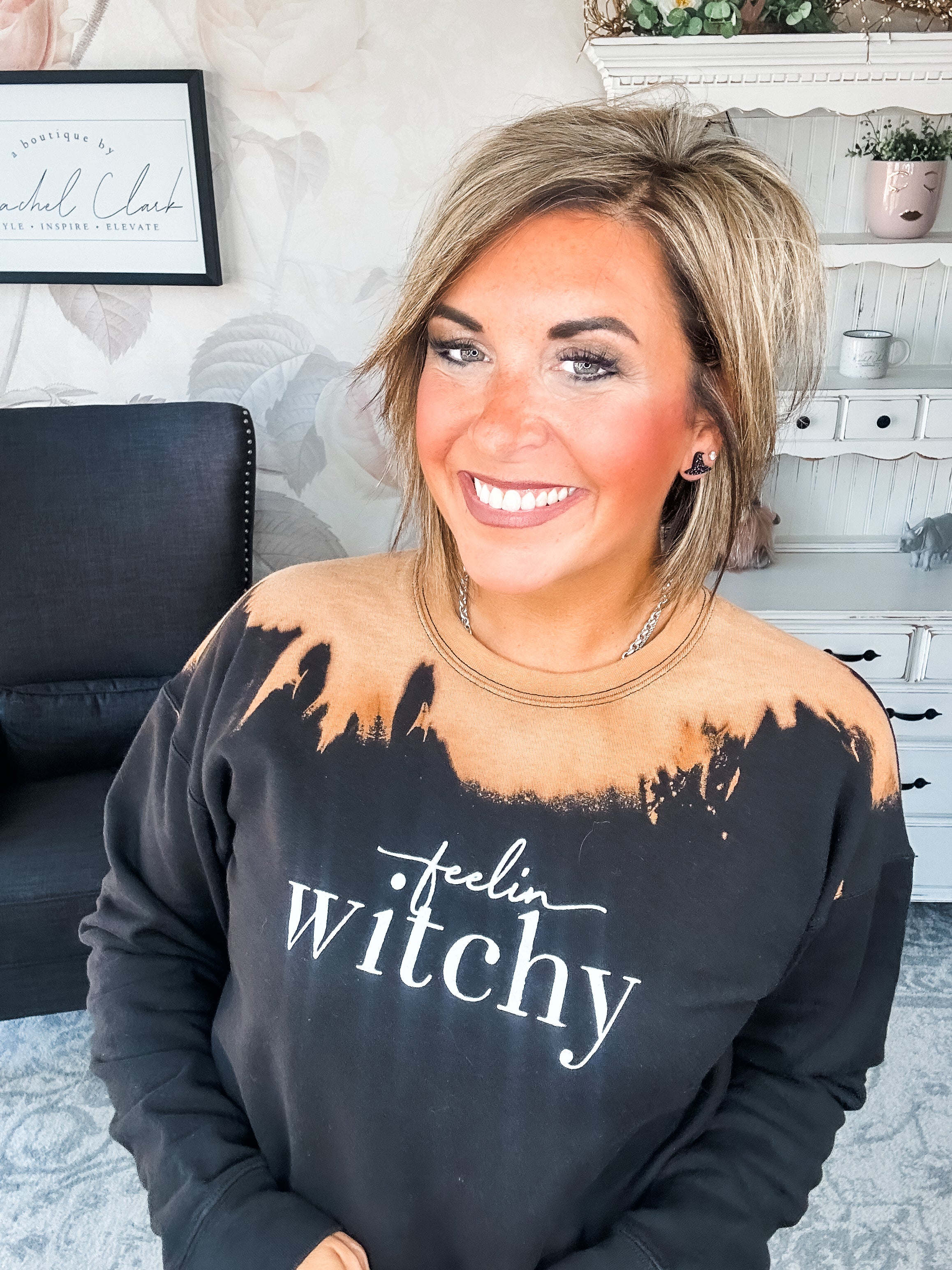 Feelin' Witchy Bleached Sweatshirt