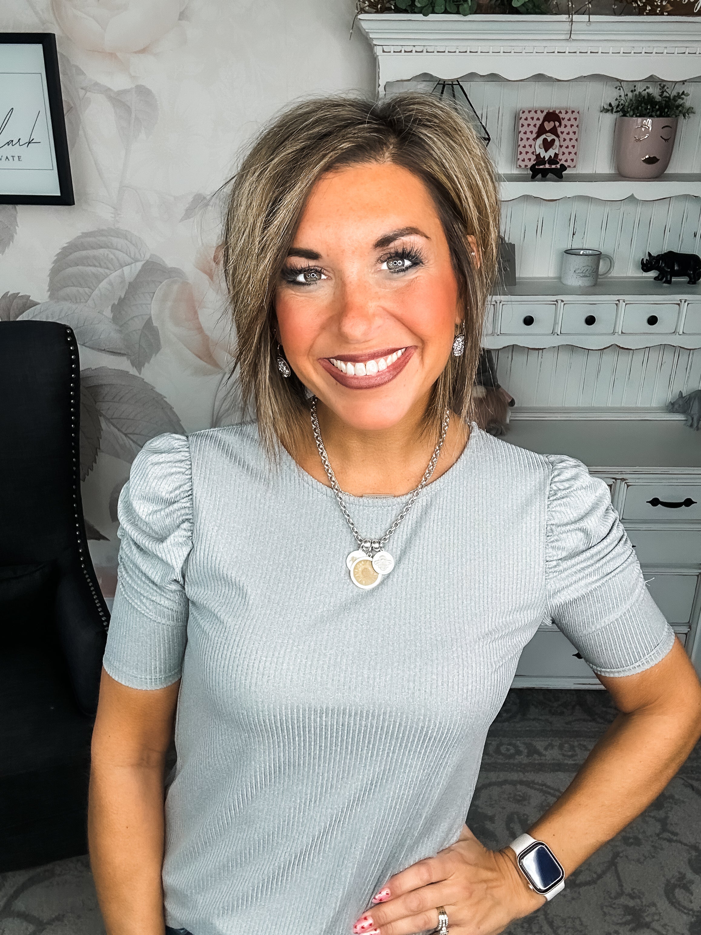 Can't Live Without You Top - Grey