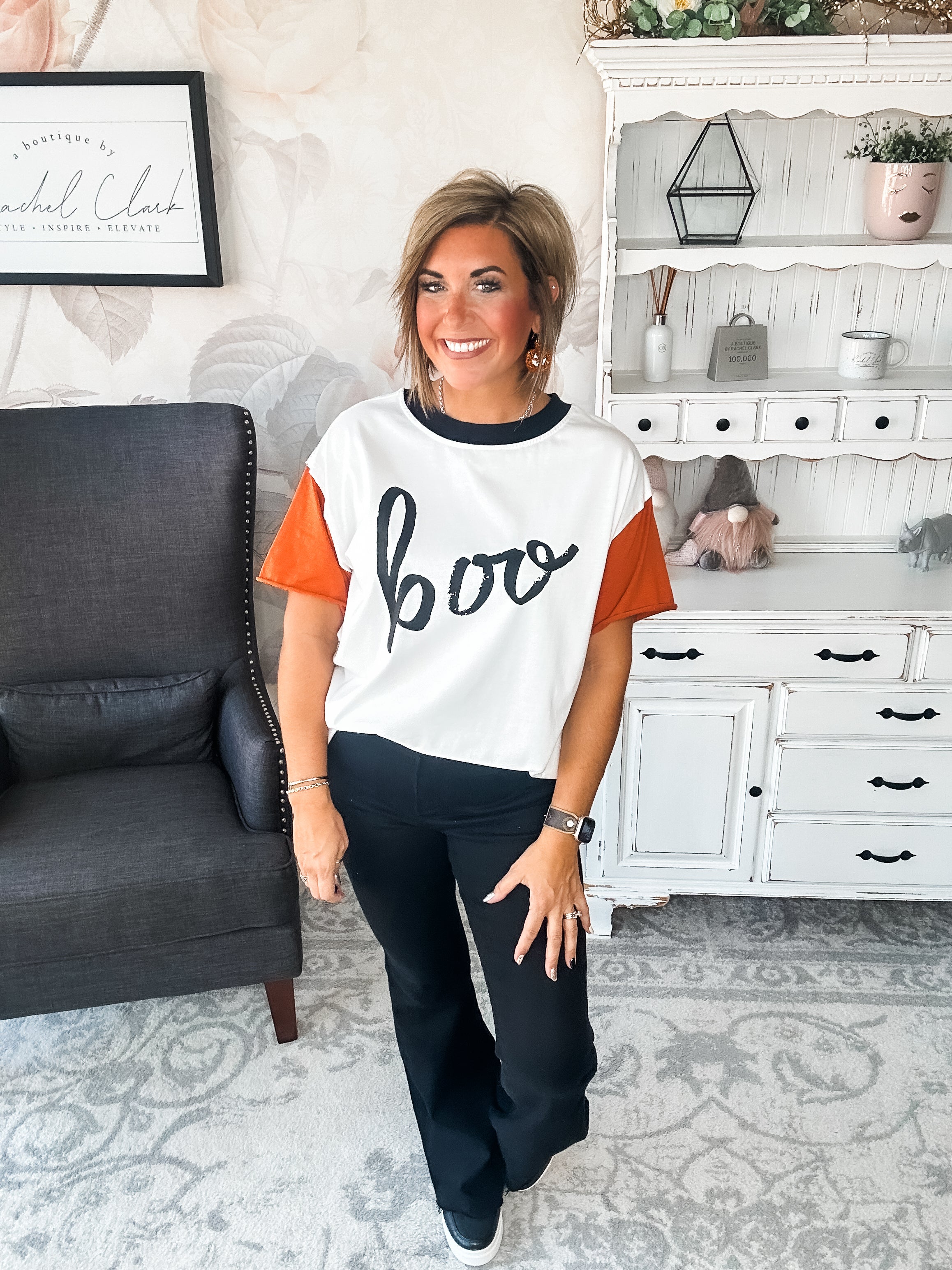 Ampersand Avenue Boyfriend Tee - Hey Boo-tiful