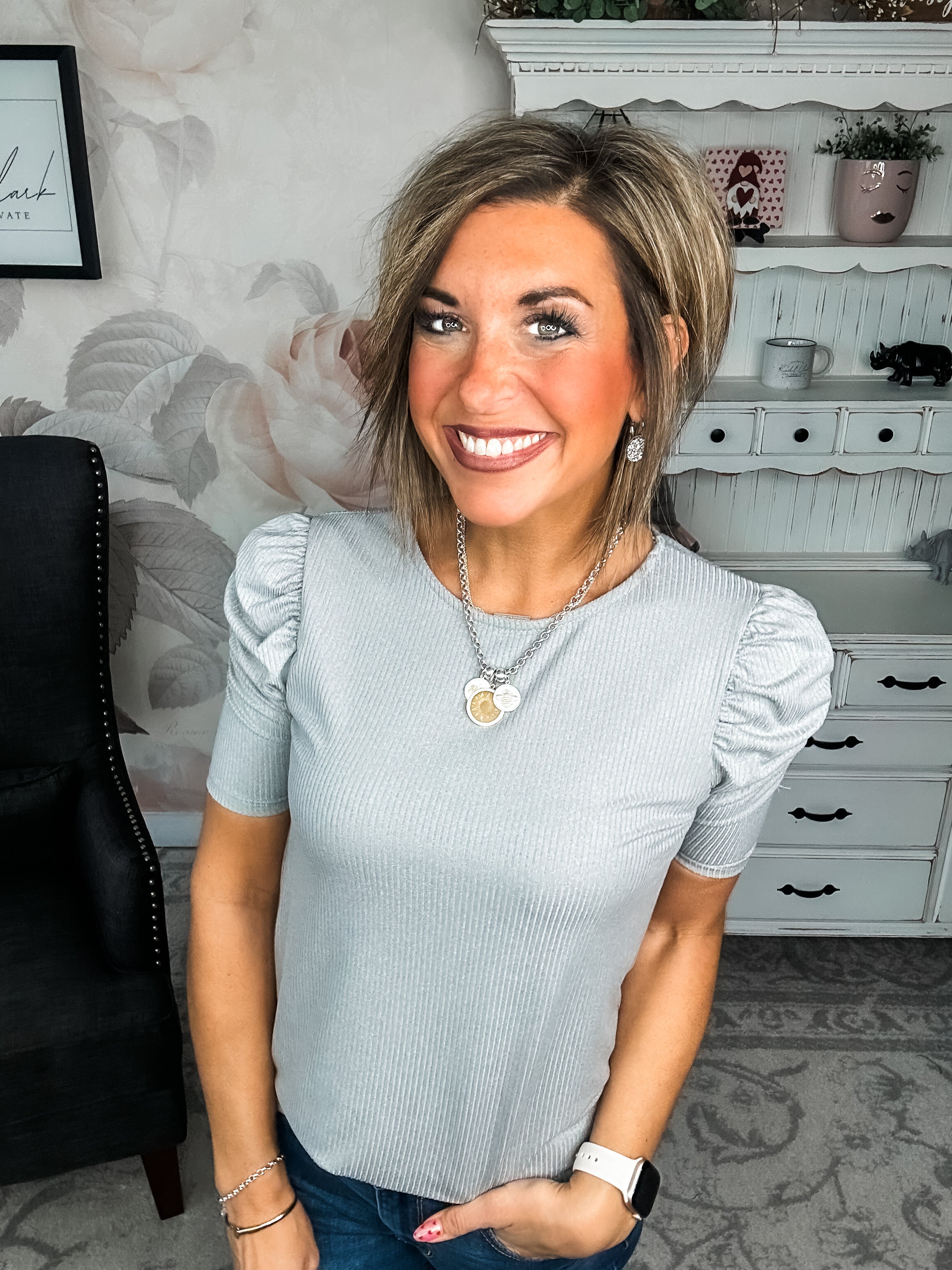 Can't Live Without You Top - Grey