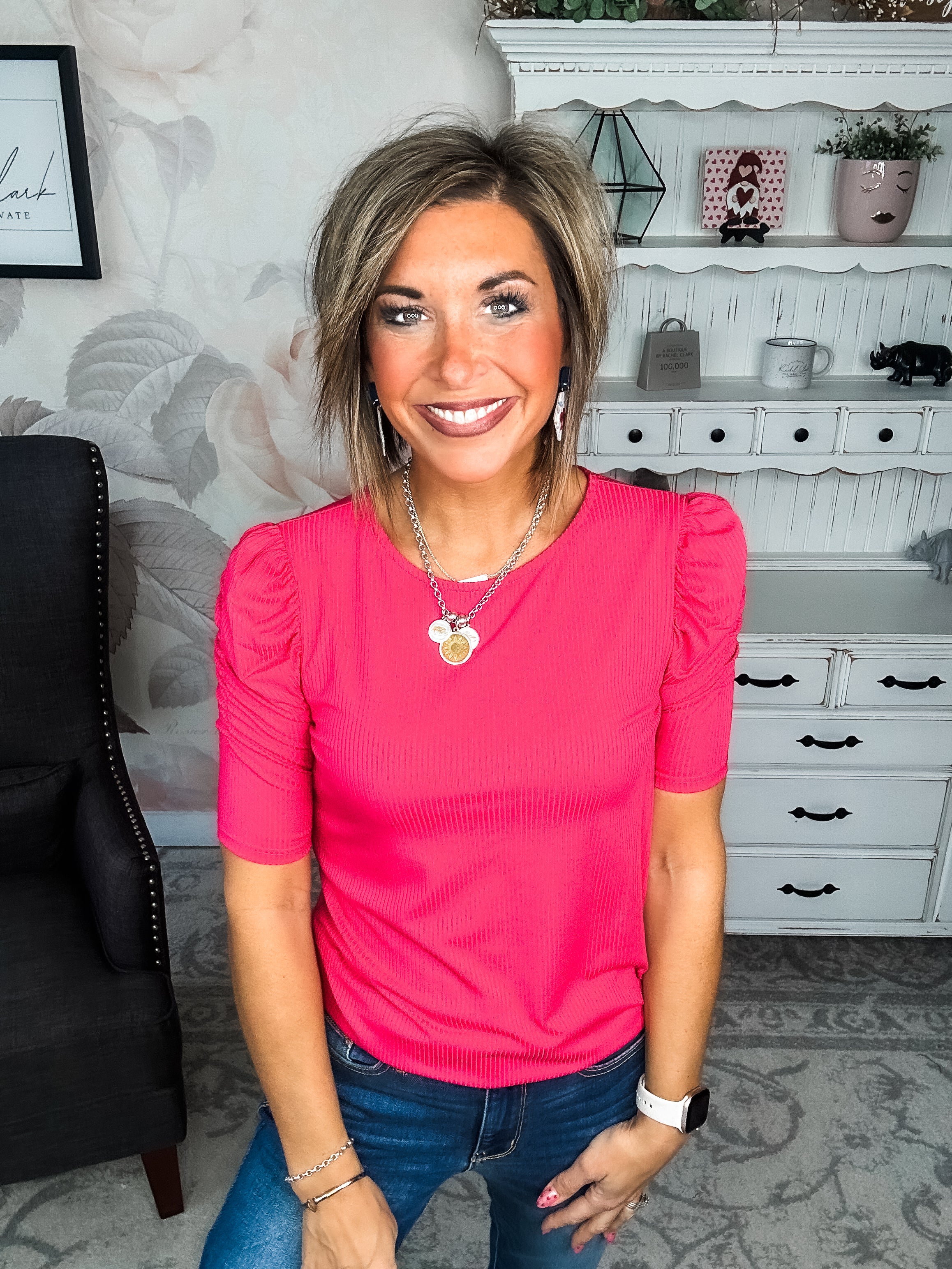 Can't Live Without You Top - Fuchsia