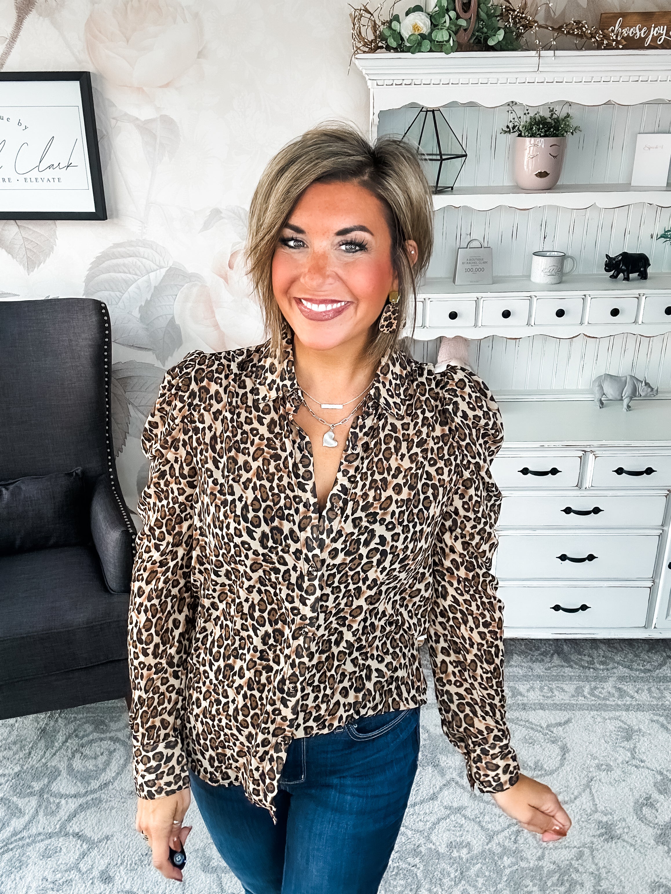 Watch Over You Leopard Blouse