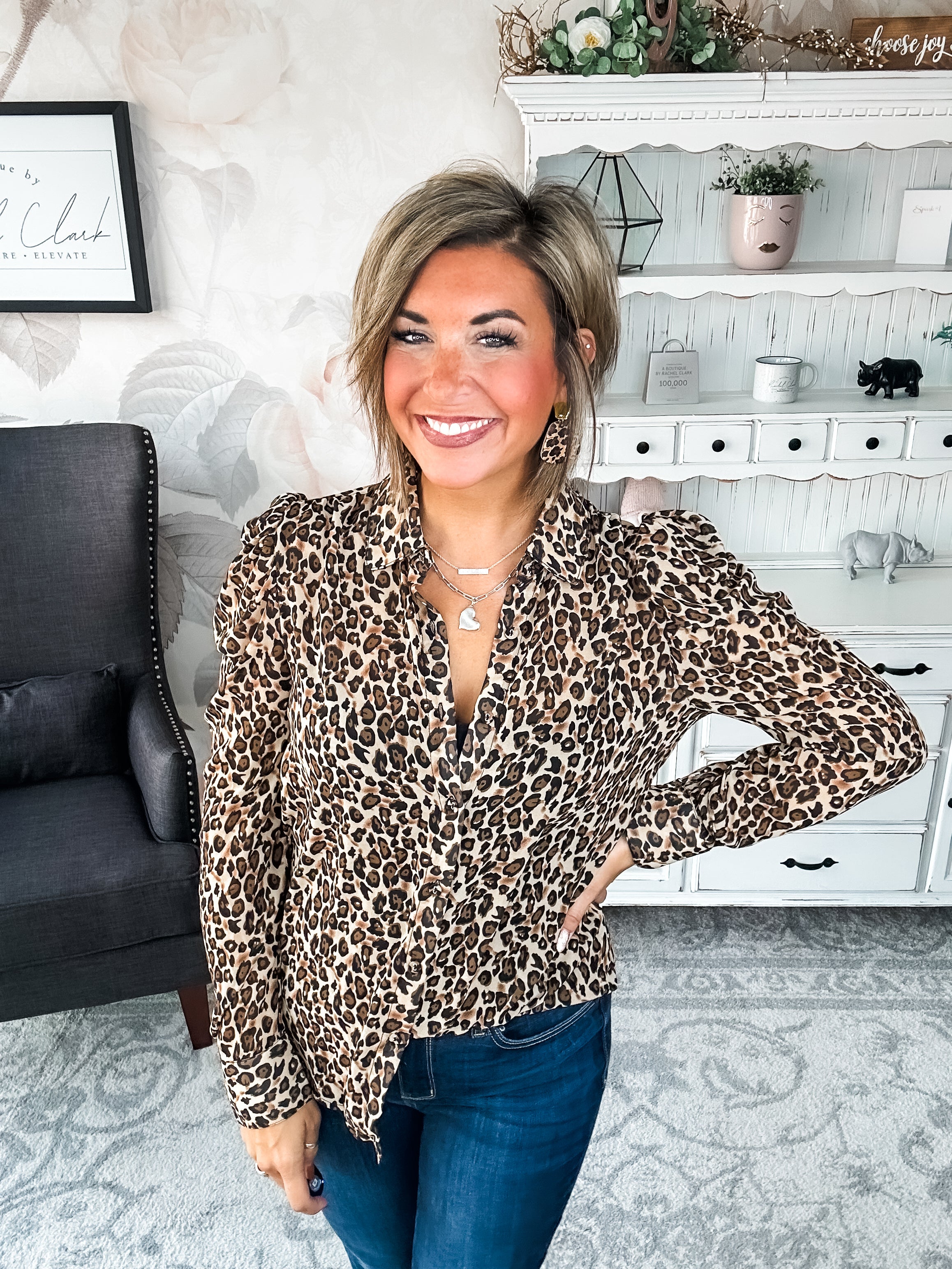 Watch Over You Leopard Blouse