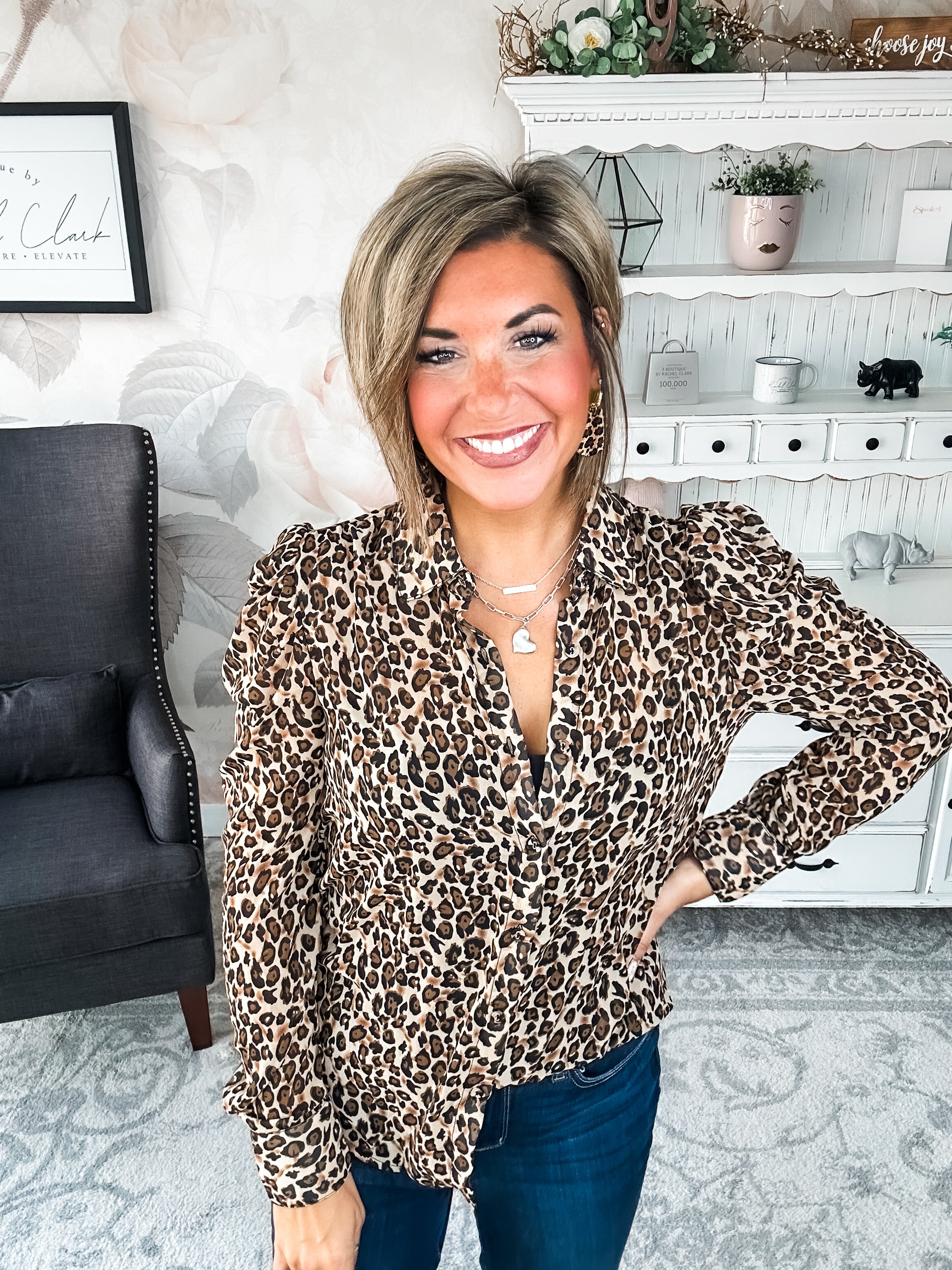 Watch Over You Leopard Blouse