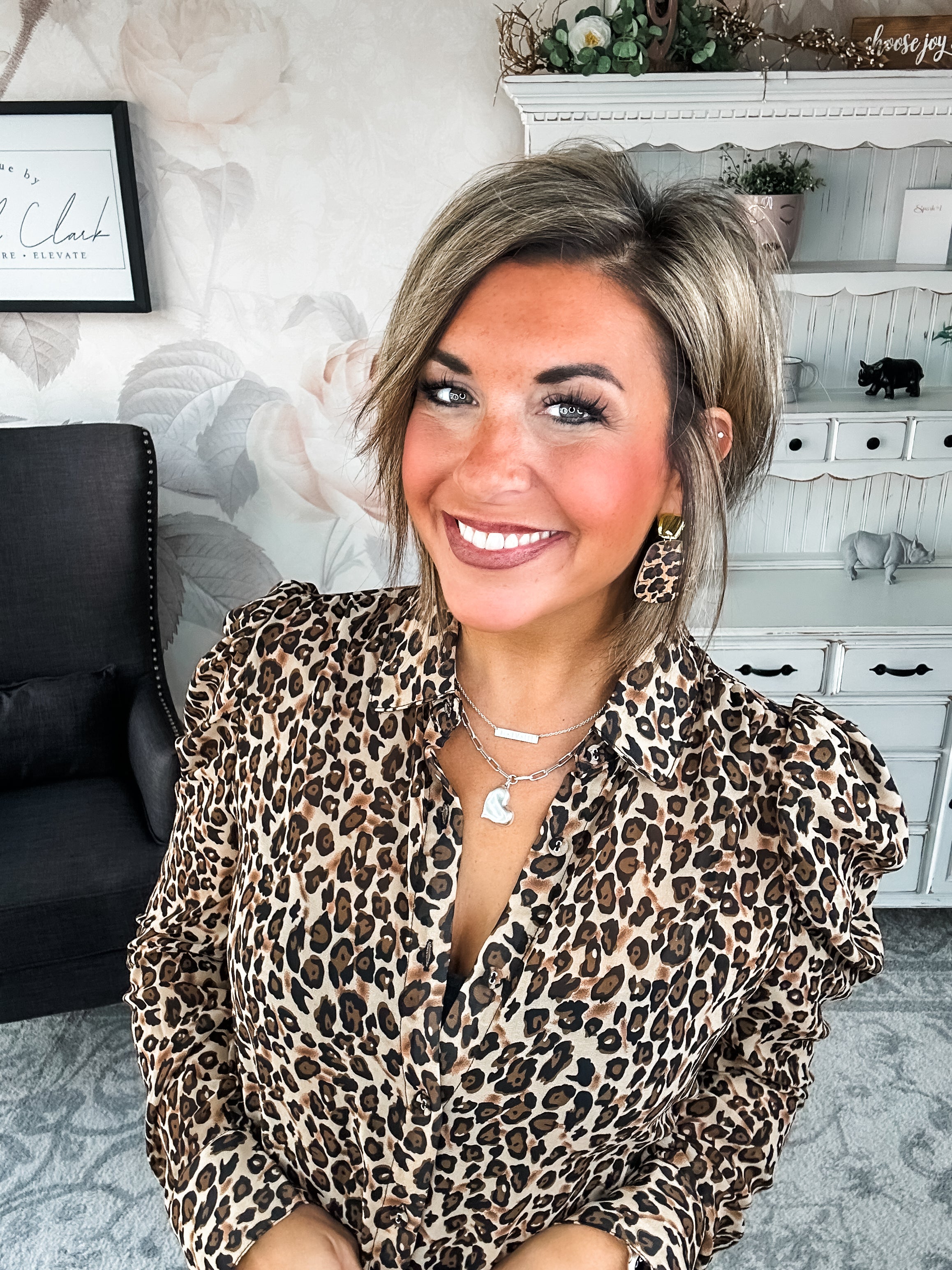 Watch Over You Leopard Blouse