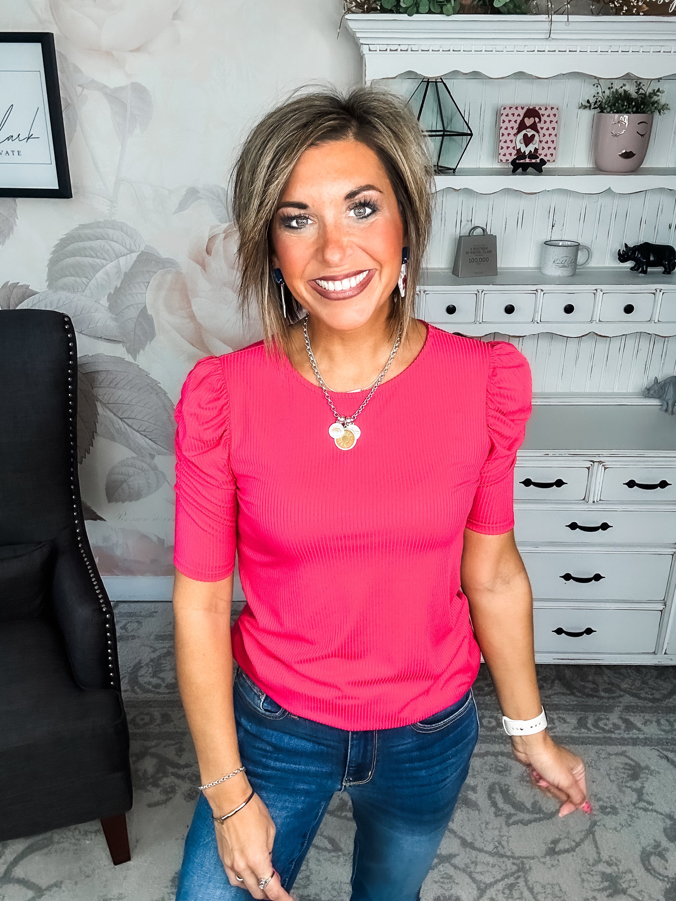 Can't Live Without You Top - Fuchsia