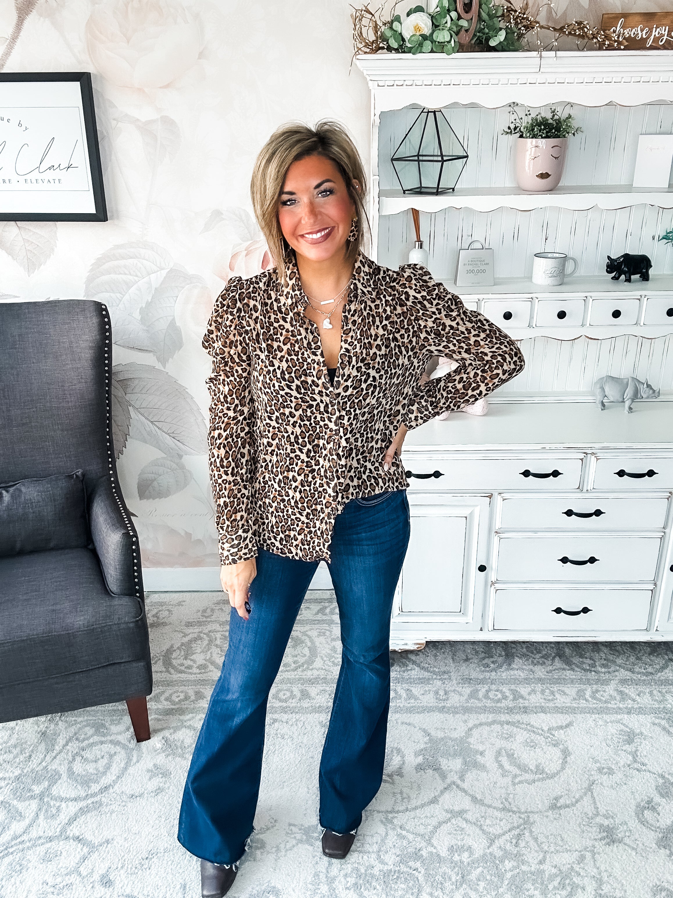 Watch Over You Leopard Blouse