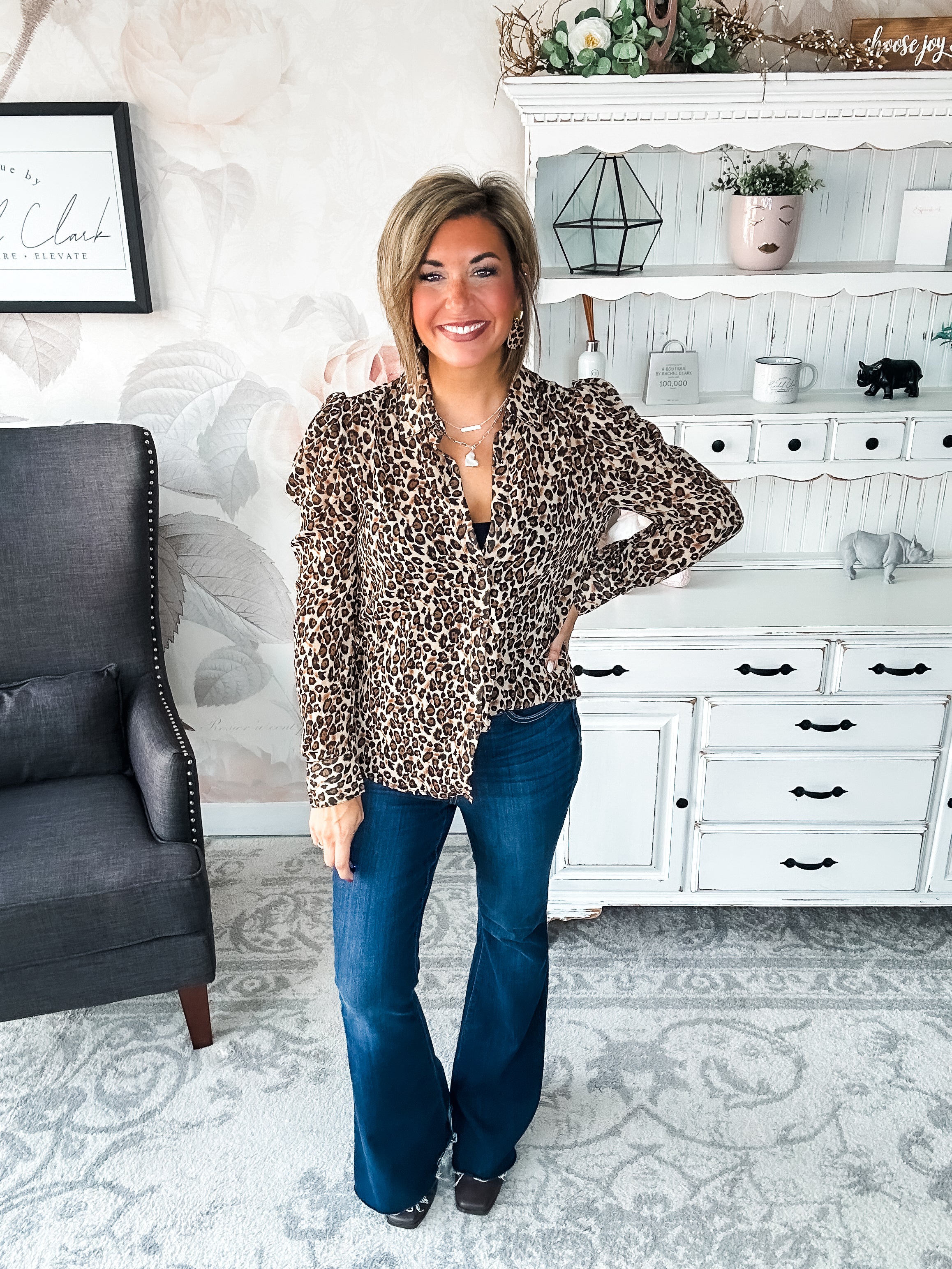 Watch Over You Leopard Blouse