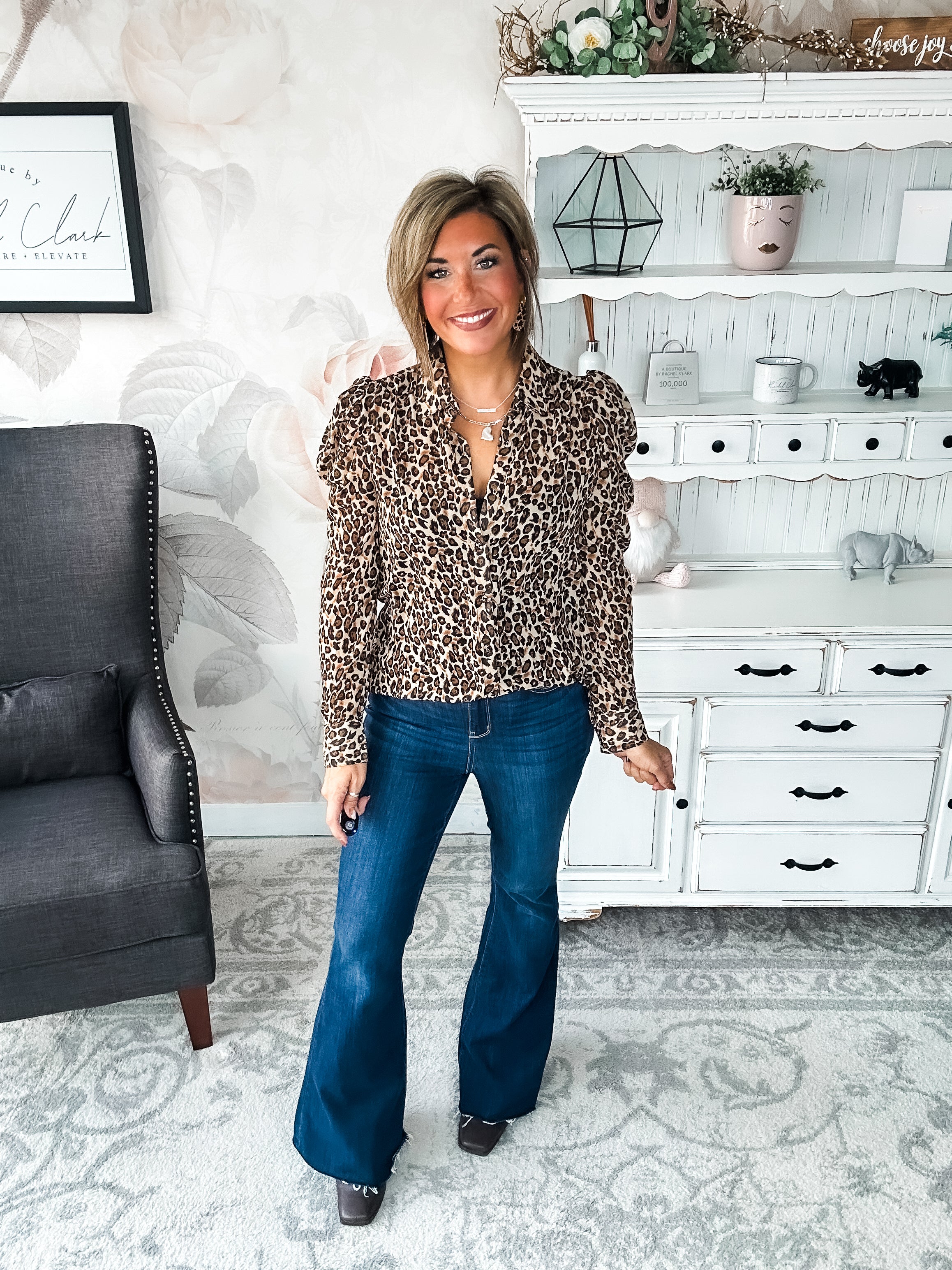 Watch Over You Leopard Blouse
