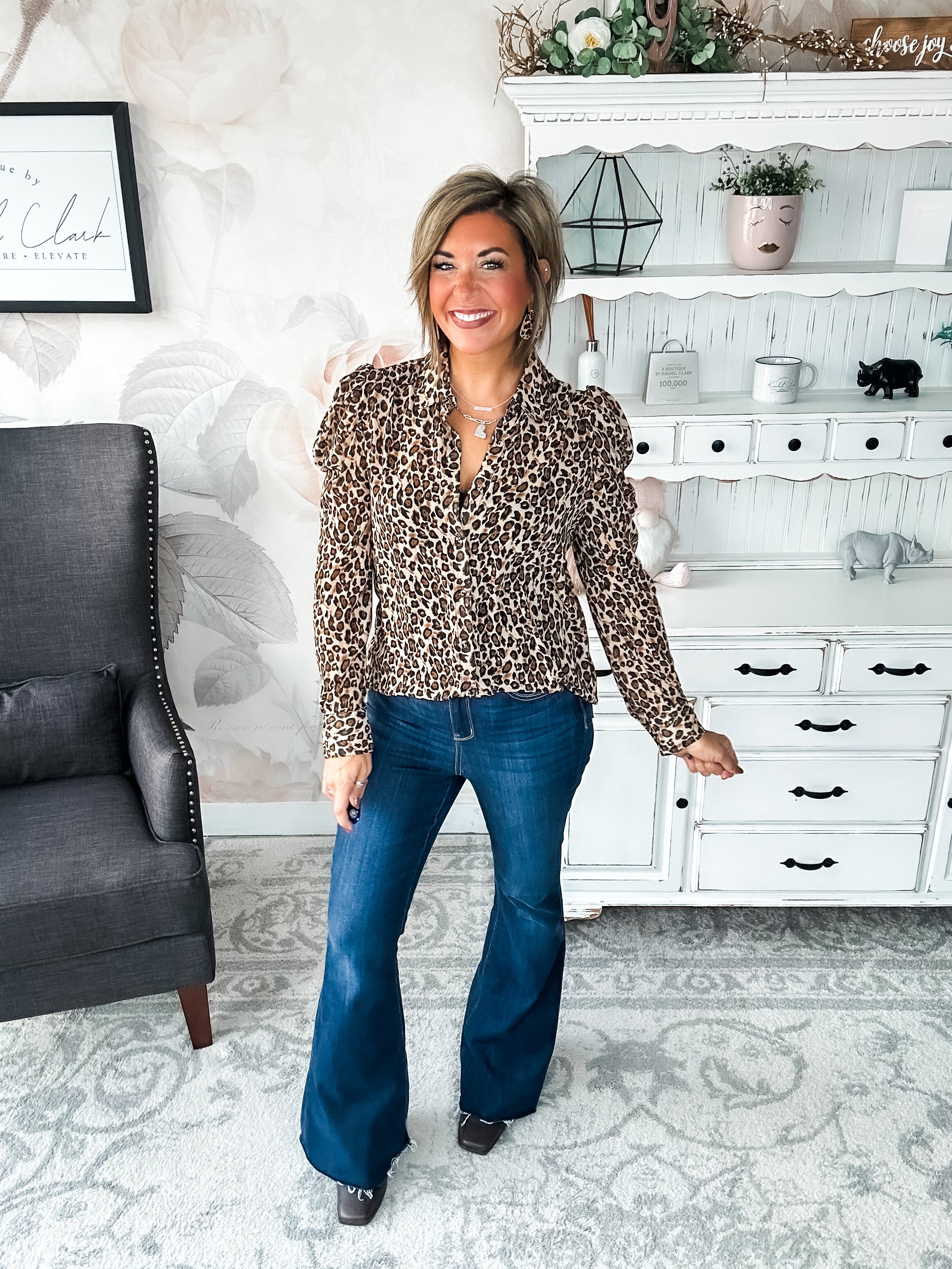 Watch Over You Leopard Blouse