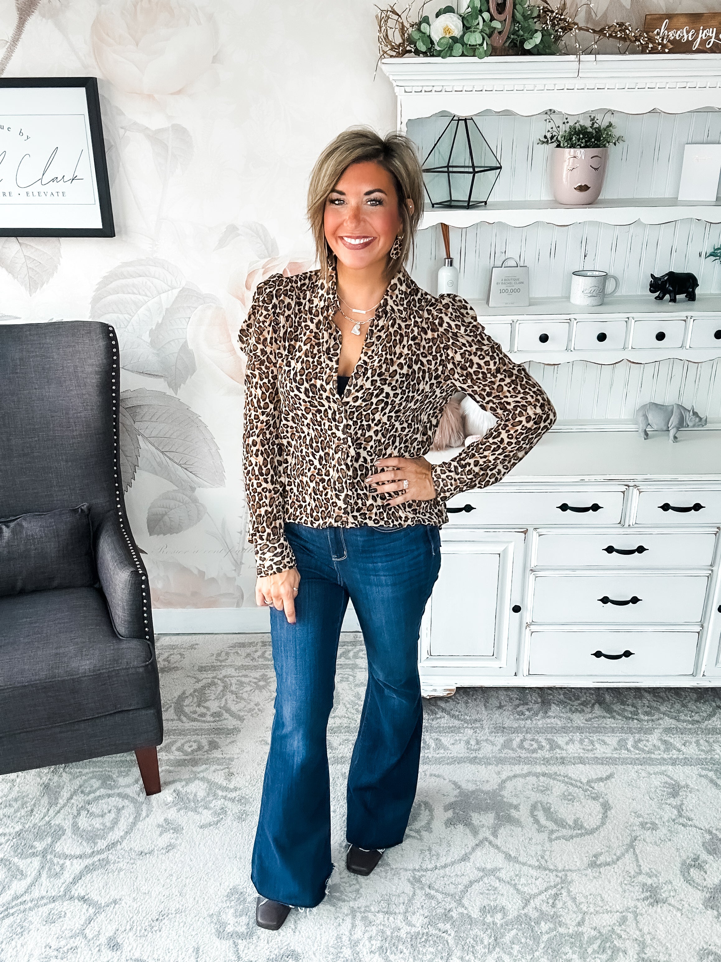 Watch Over You Leopard Blouse