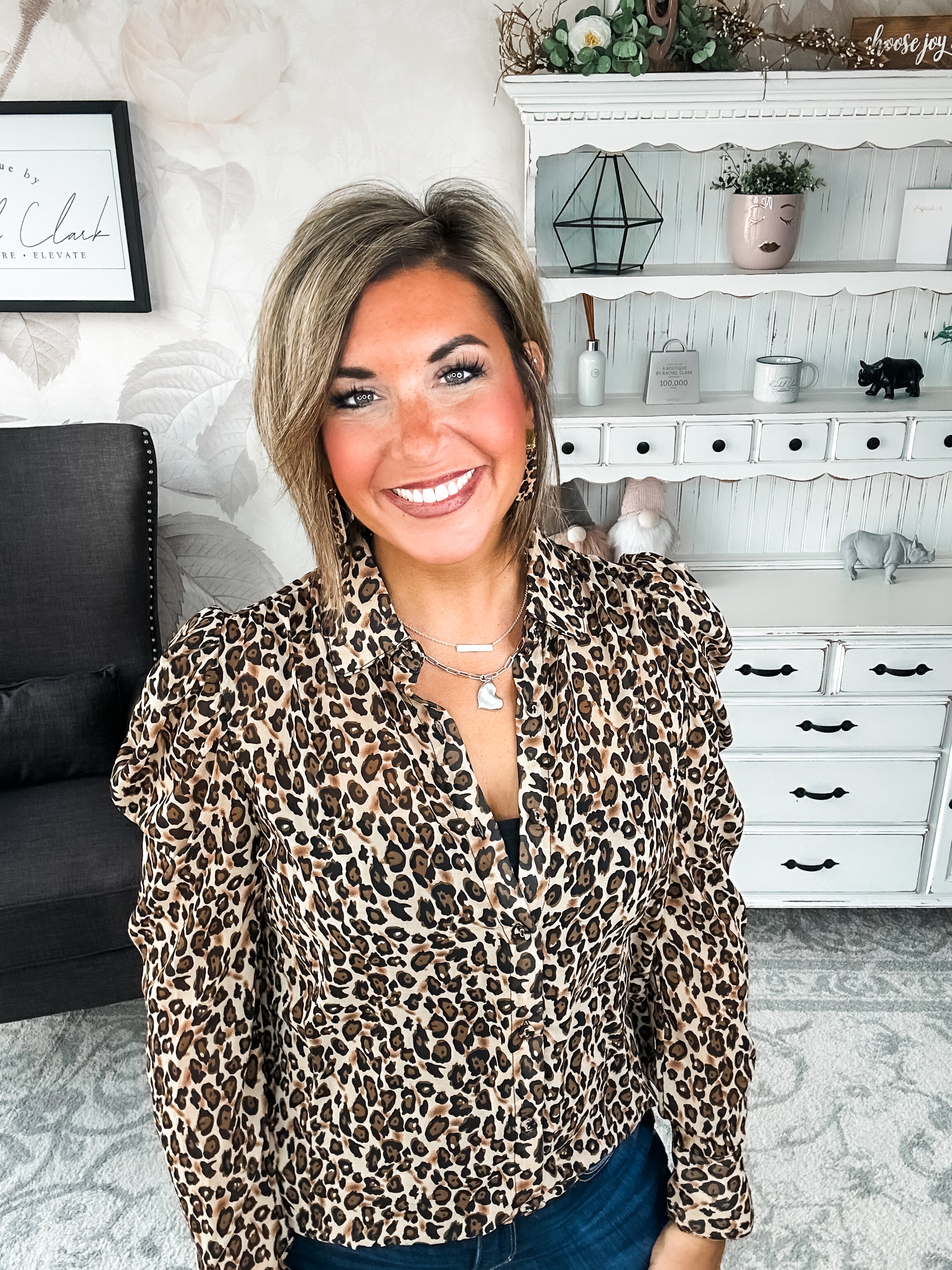 Watch Over You Leopard Blouse