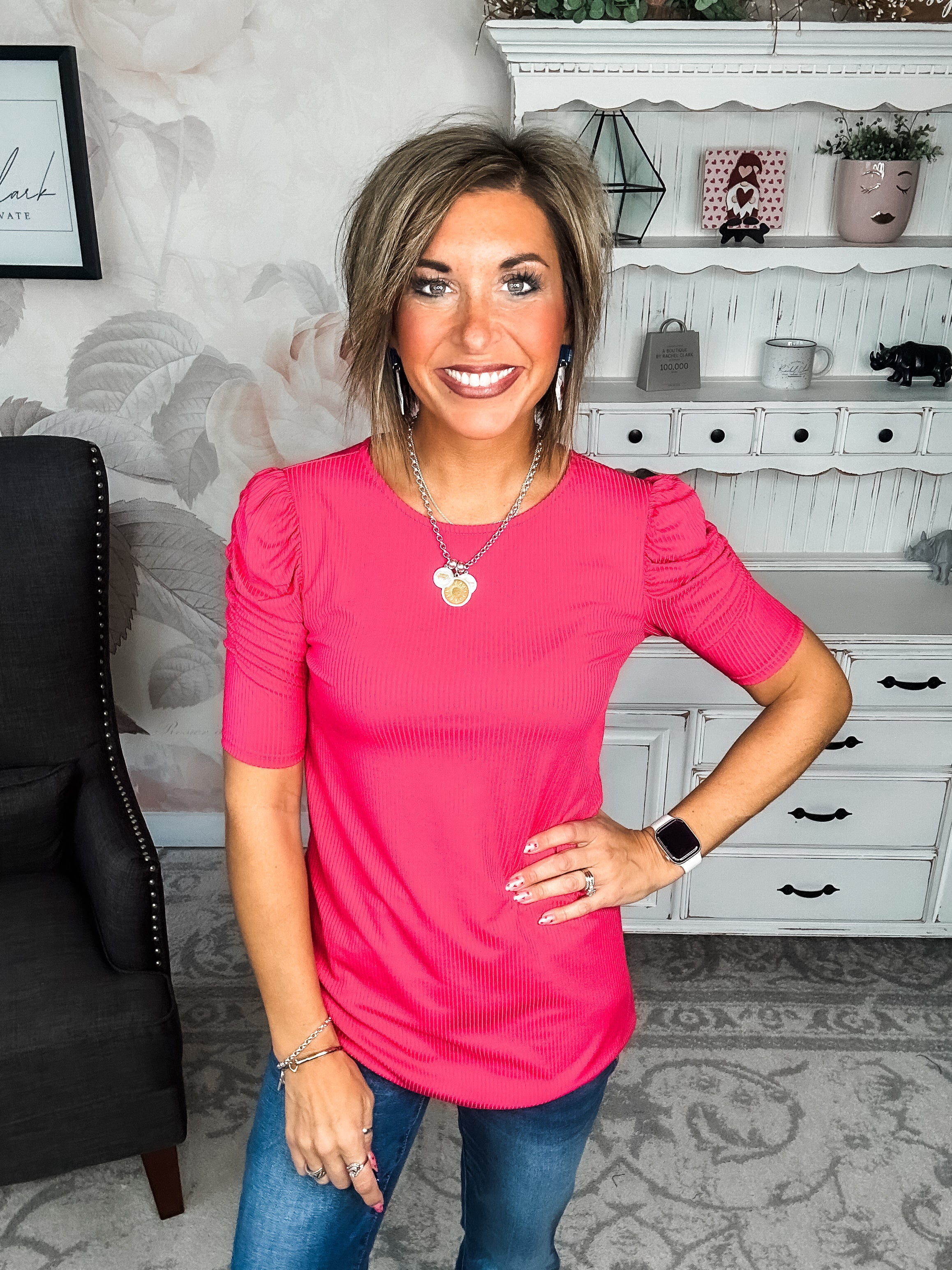 Can't Live Without You Top - Fuchsia