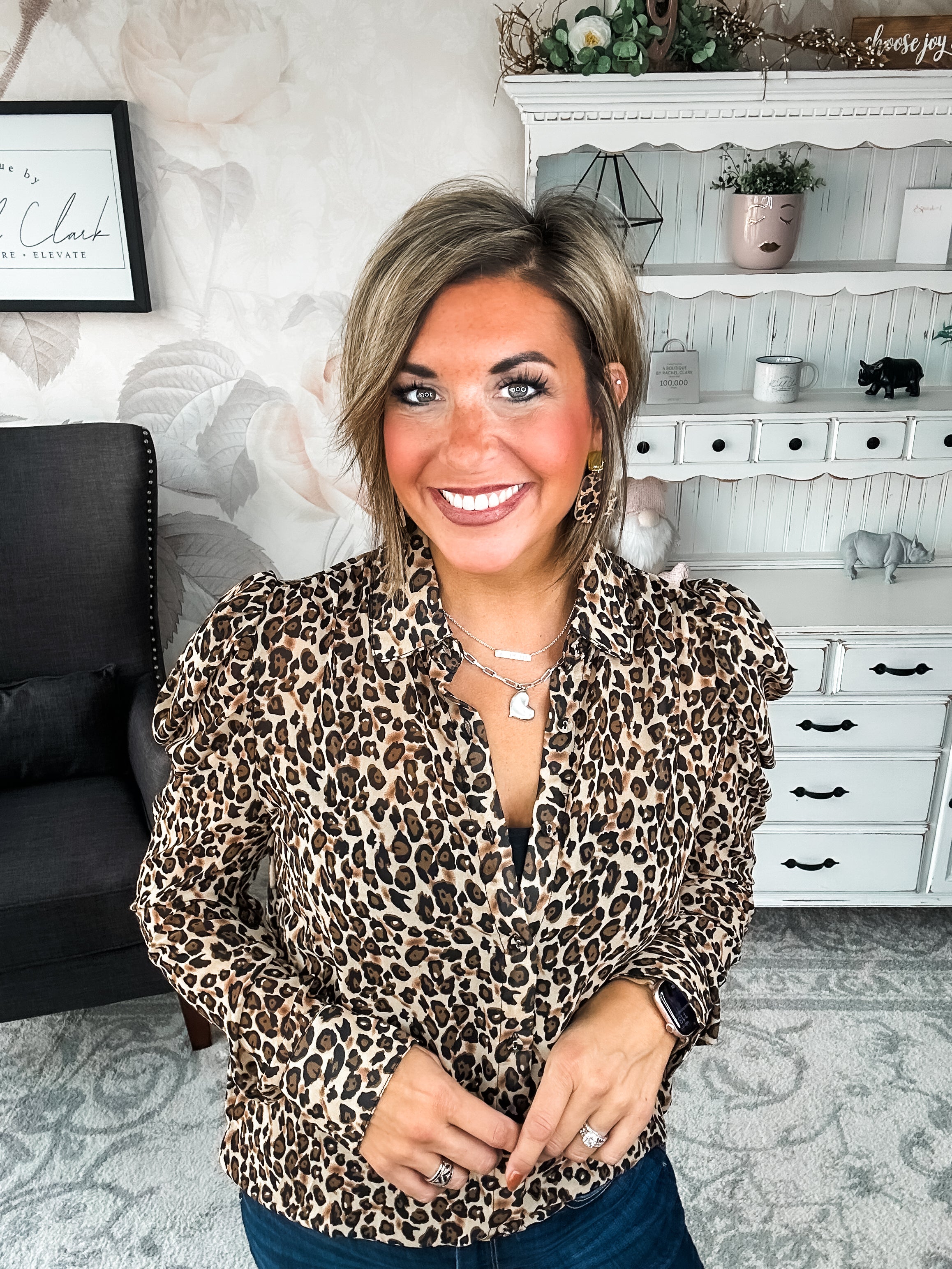 Watch Over You Leopard Blouse