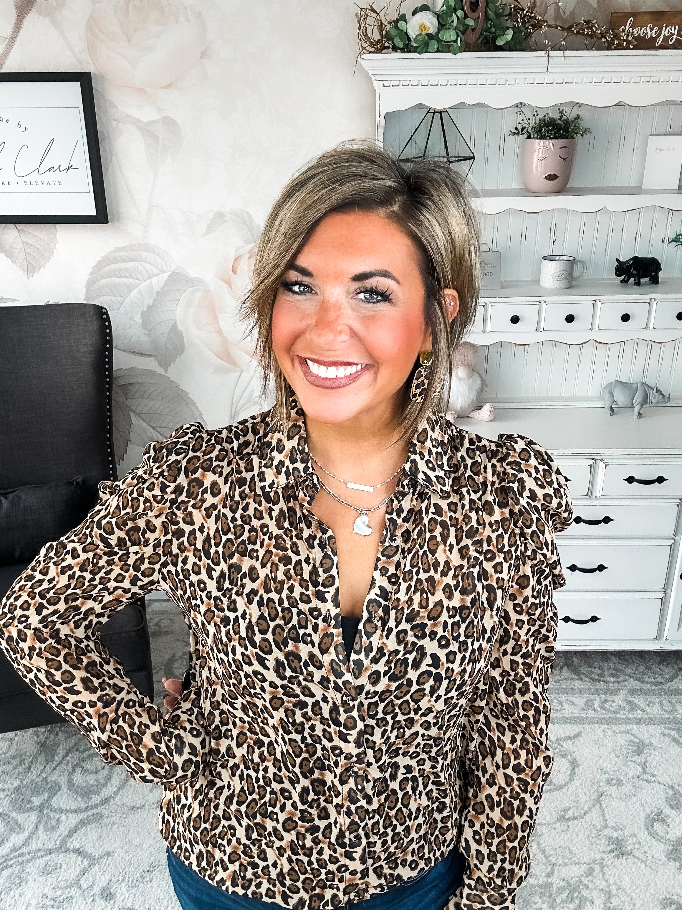 Watch Over You Leopard Blouse