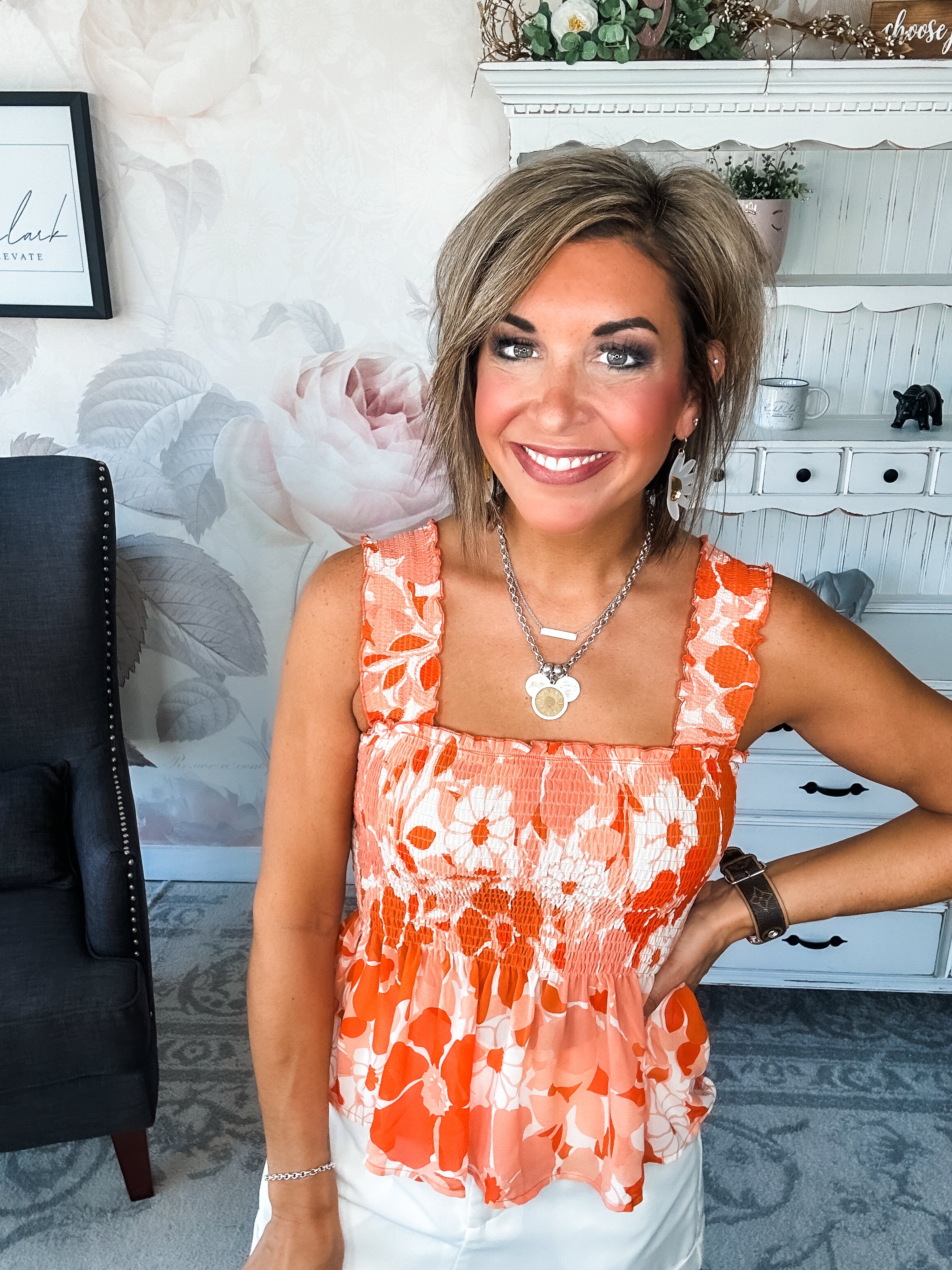 Walking On The Sun Peplum Top