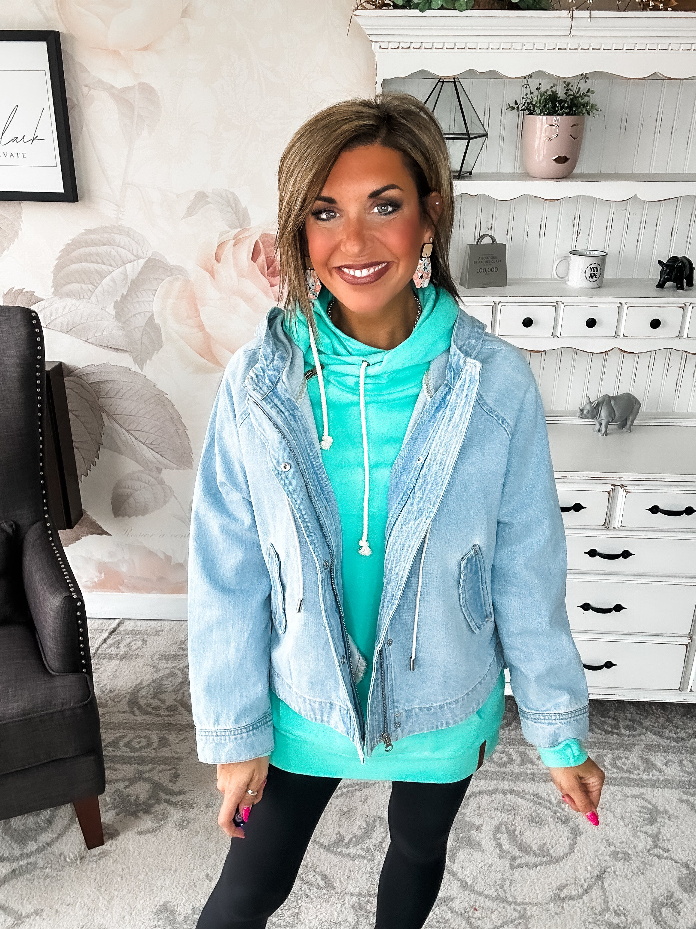 All That She Wants Hooded Jean Jacket