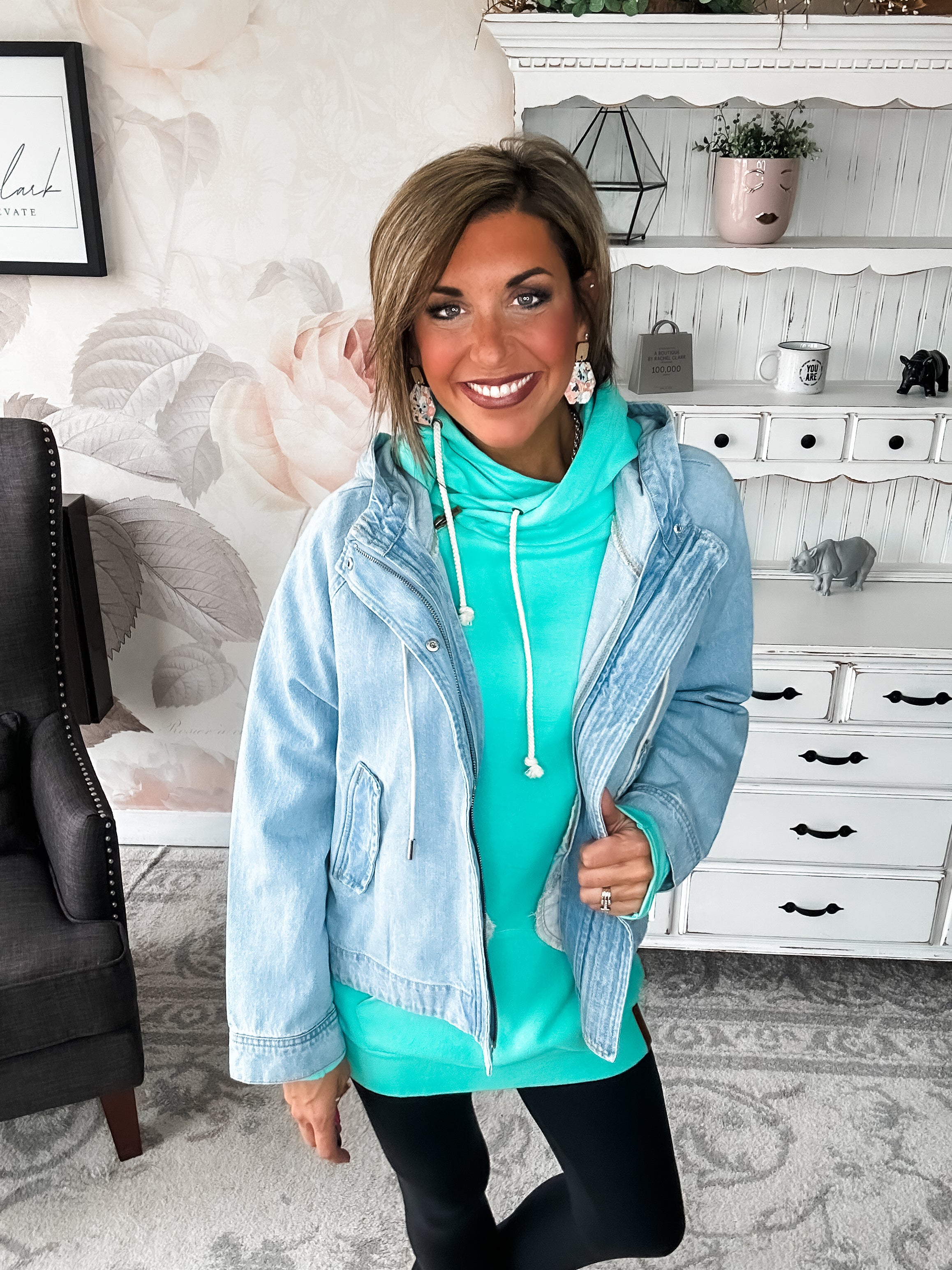 All That She Wants Hooded Jean Jacket