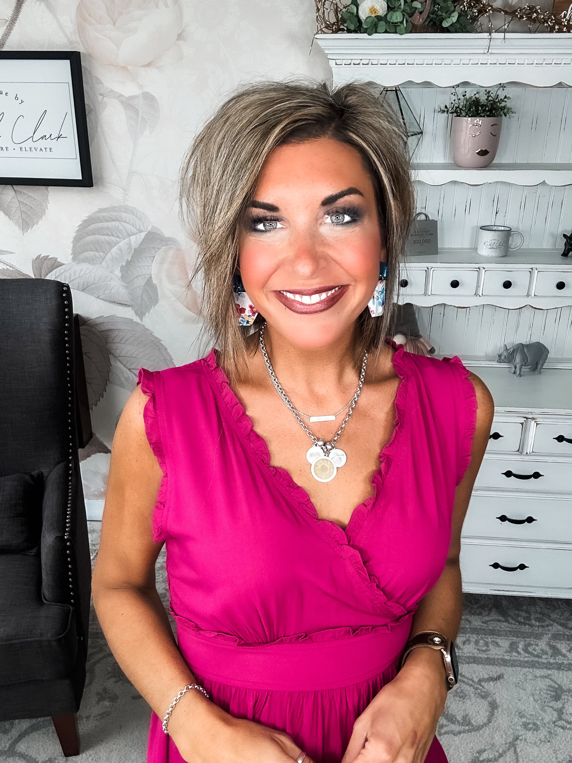 Kiss Goodbye Mini Dress - Fuchsia