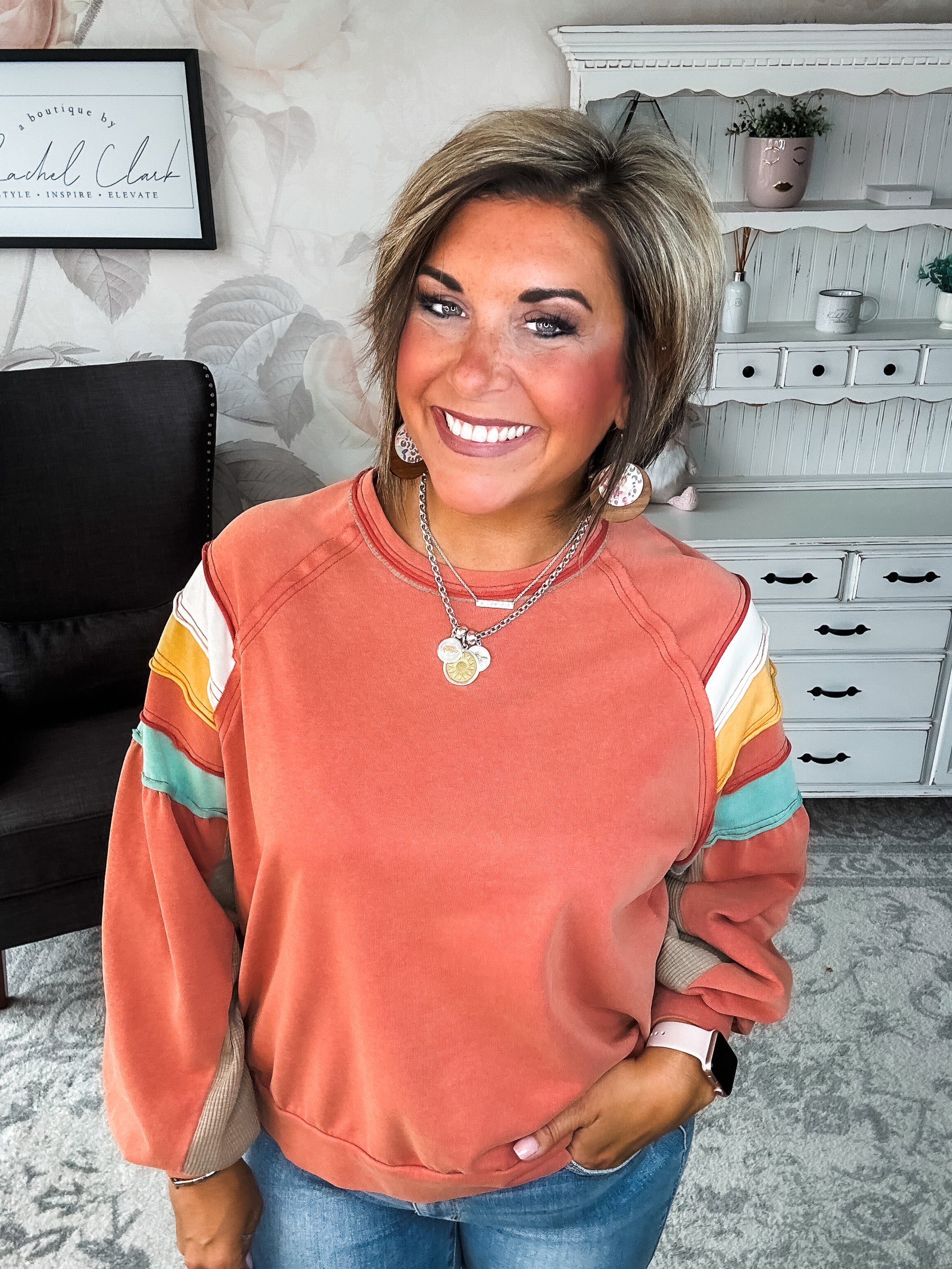 Don't Go Back Pullover Top