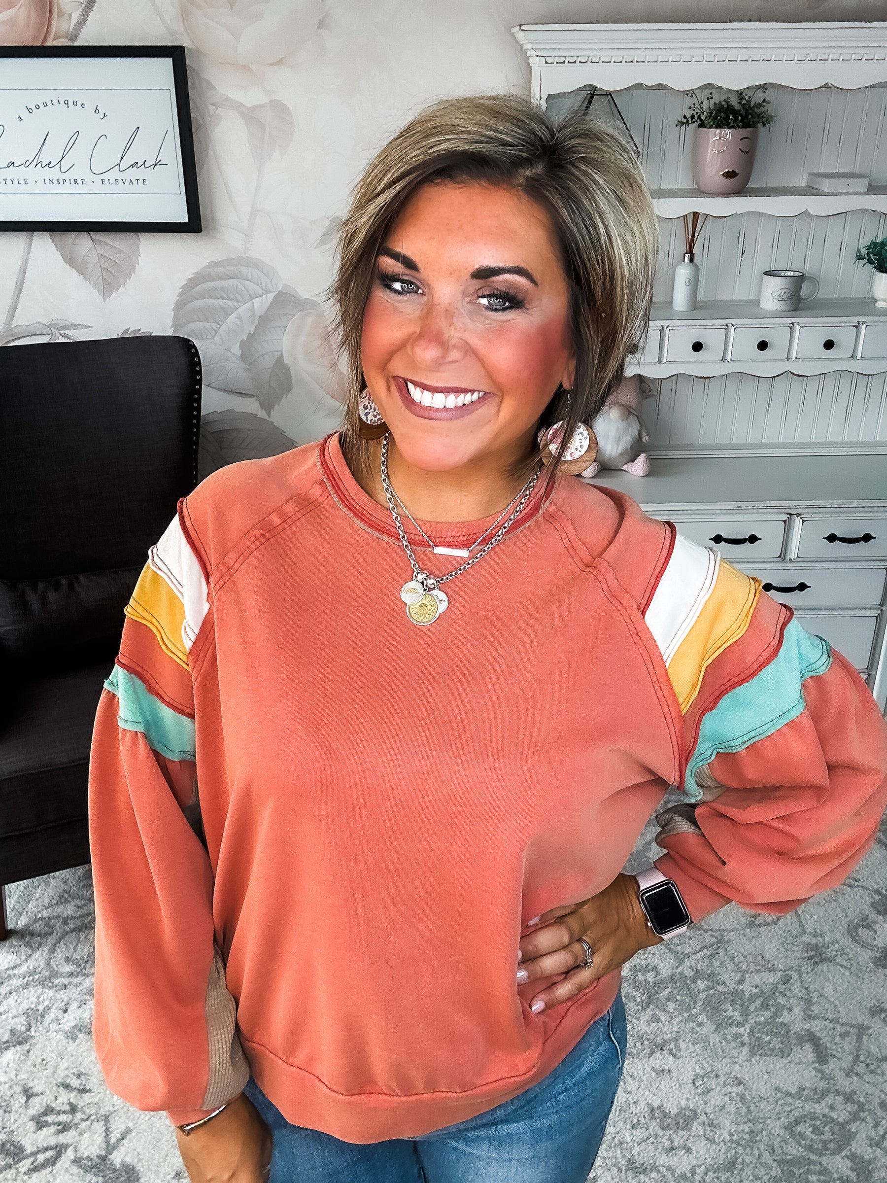 Don't Go Back Pullover Top