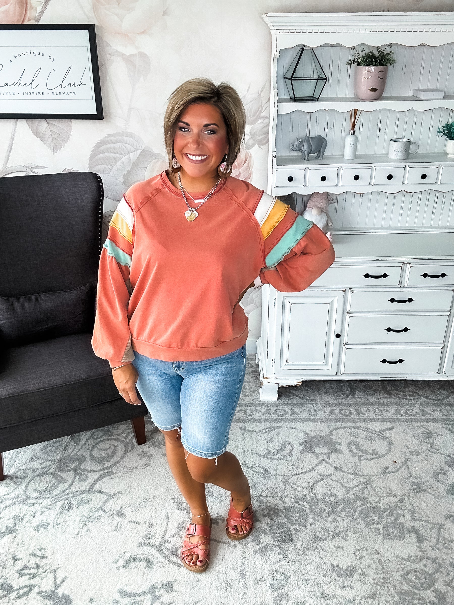Don't Go Back Pullover Top