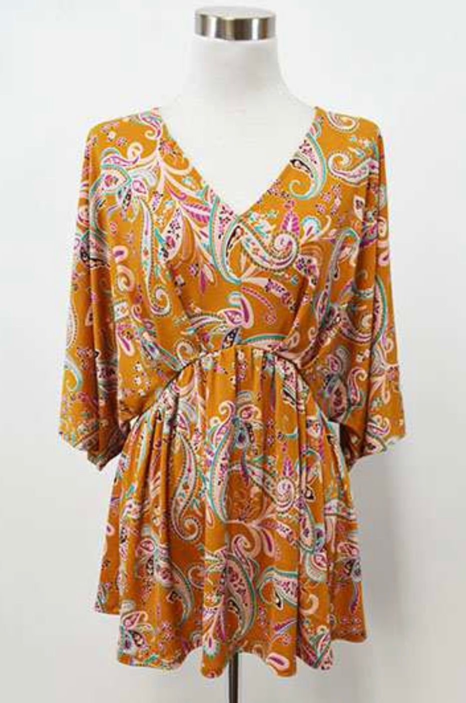 Dream On Peplum Top - Marigold