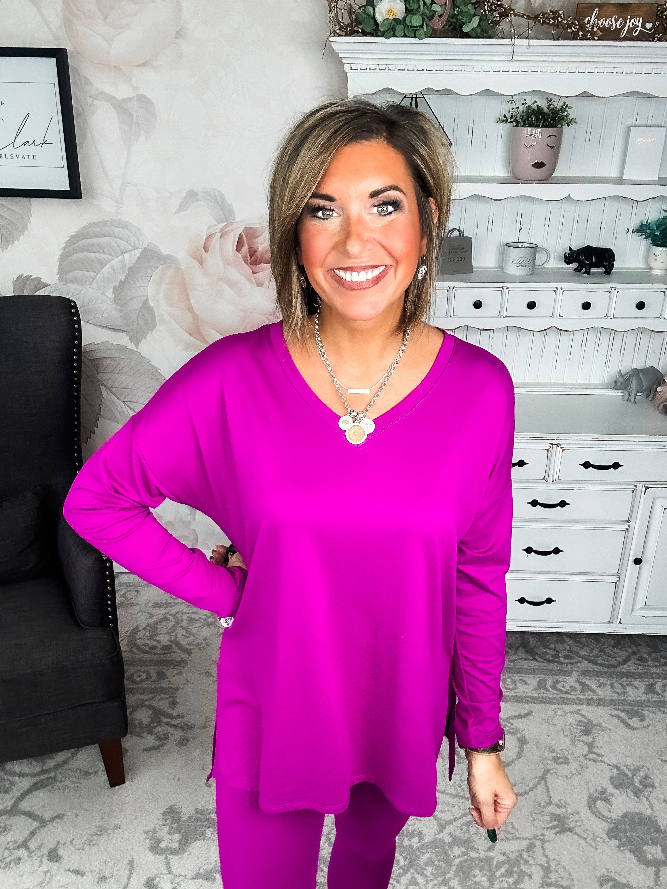 You Can't Resist This Lounge Set - Plum