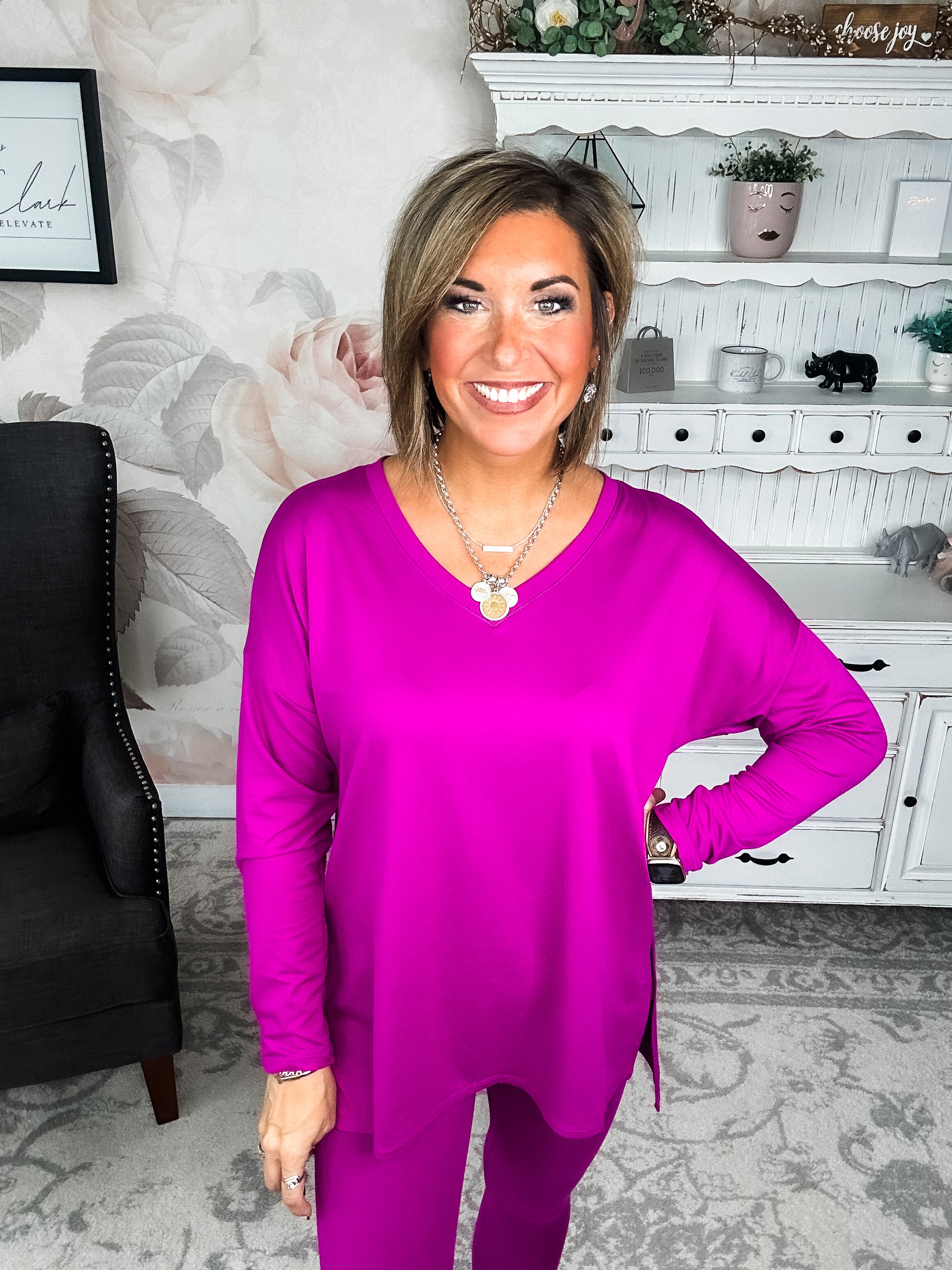 You Can't Resist This Lounge Set - Plum