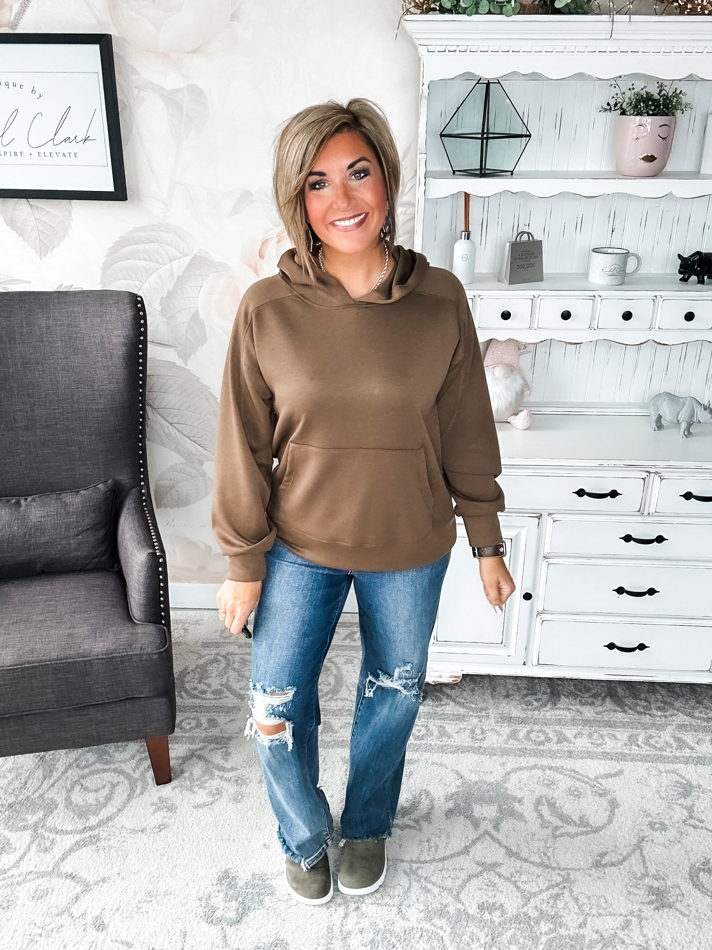 Charmed On The Weekend Hoodie - Mocha