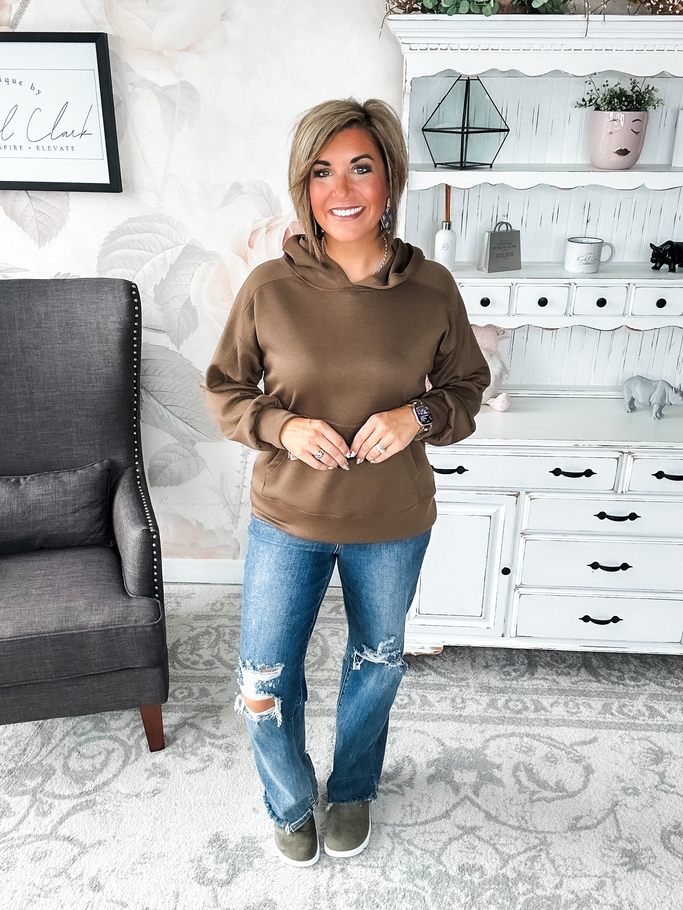 Charmed On The Weekend Hoodie - Mocha