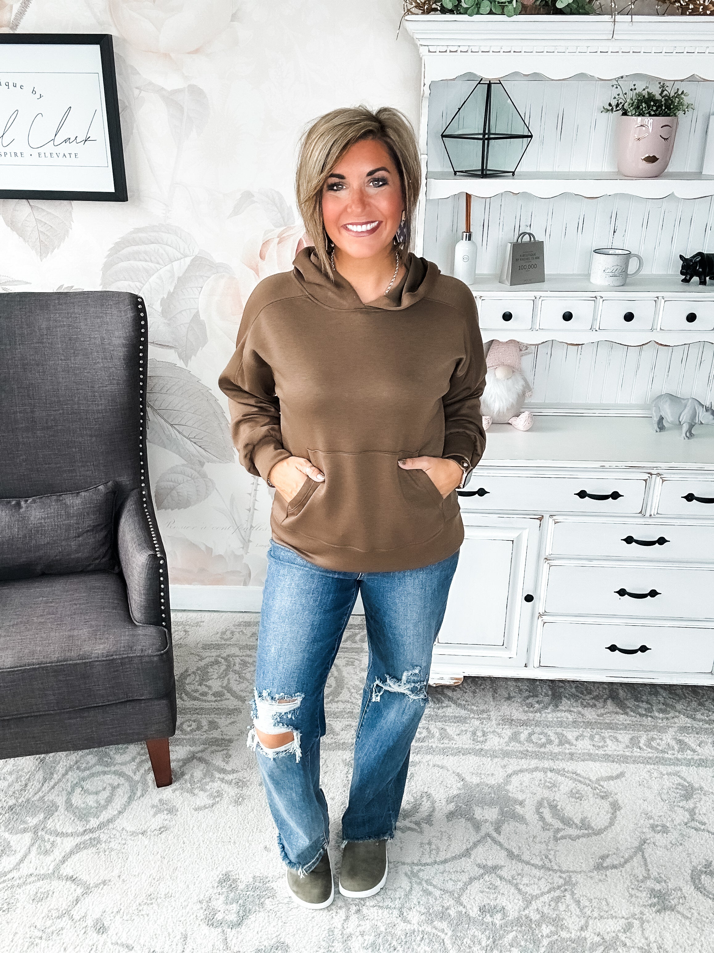 Charmed On The Weekend Hoodie - Mocha