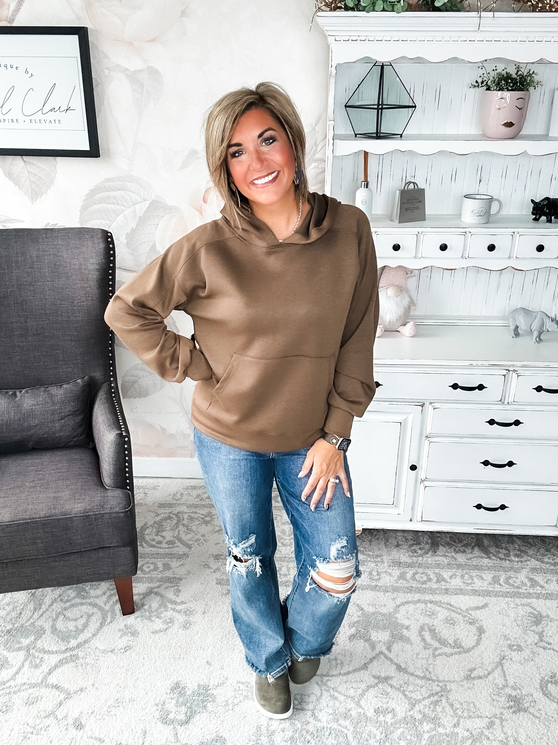 Charmed On The Weekend Hoodie - Mocha