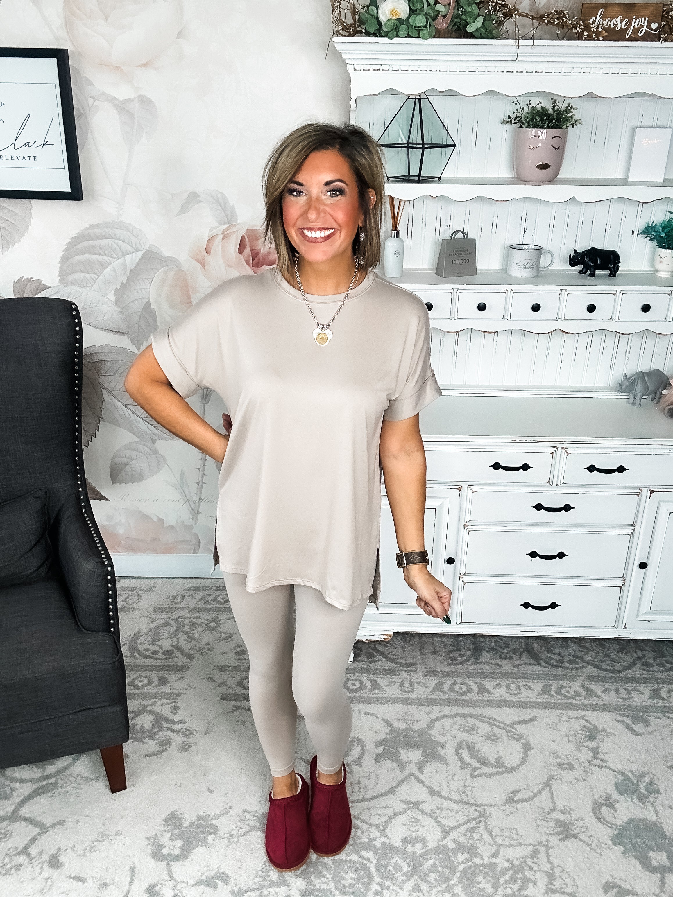 What You've Been Waiting For Lounge Set - Ash Mocha