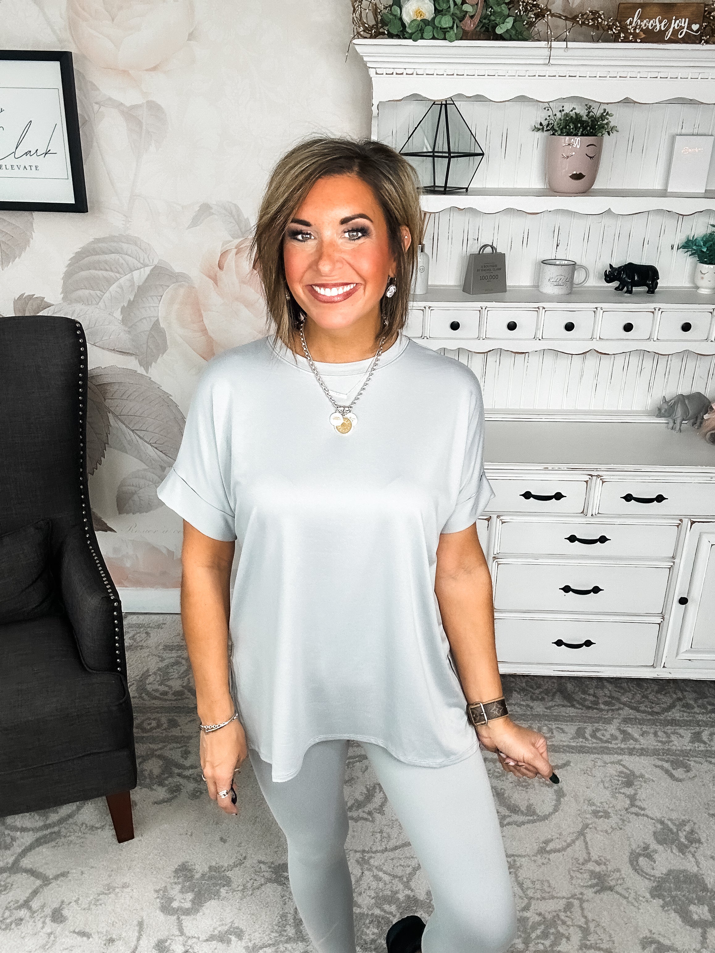 What You've Been Waiting For Lounge Set - Light Grey