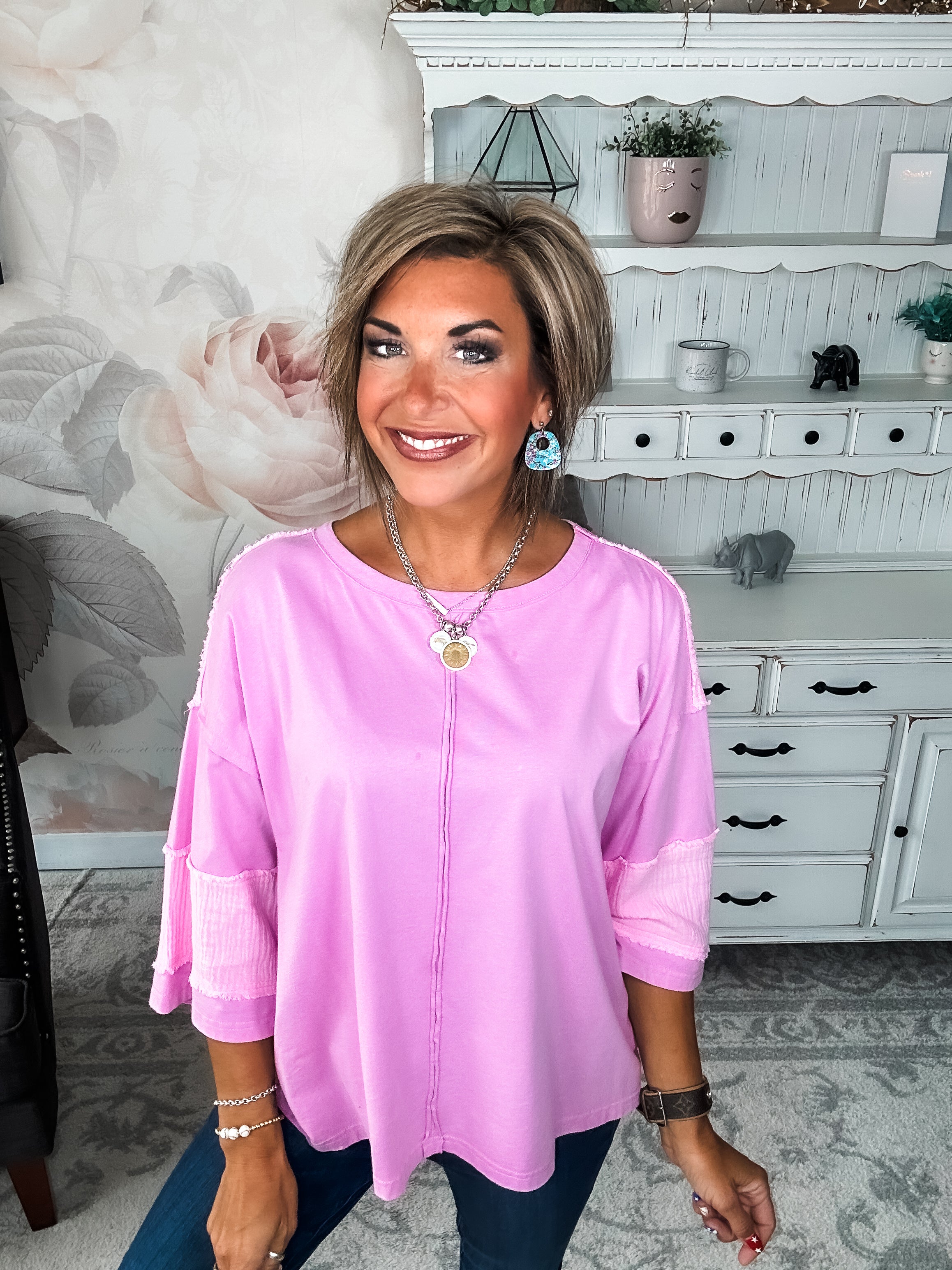 Anything To Help Tunic Top - Pink