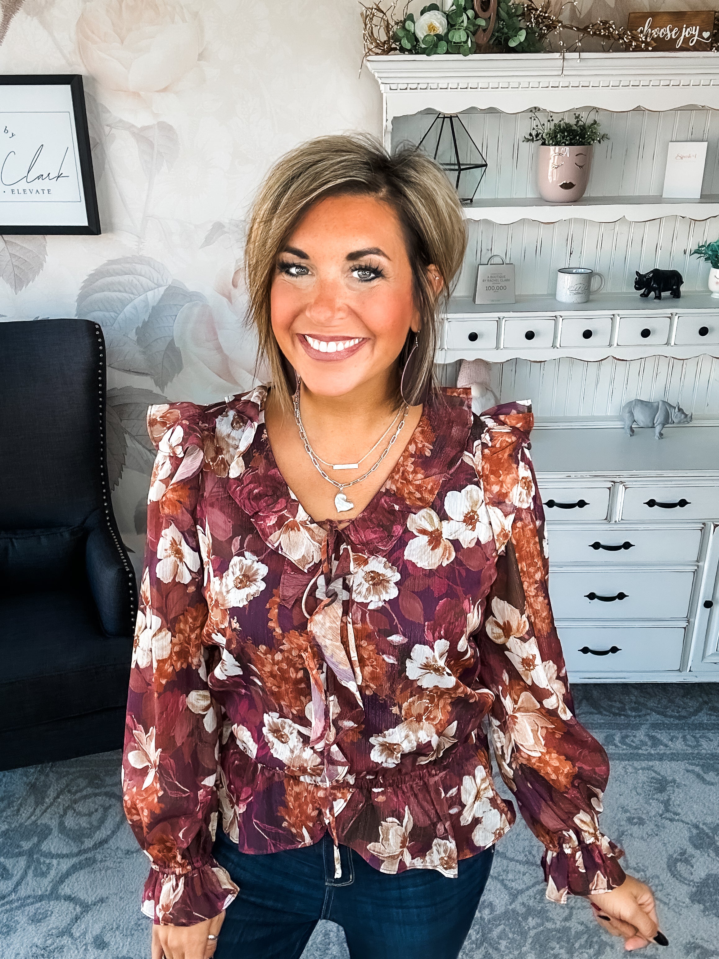 Wanted to Stay Floral Blouse