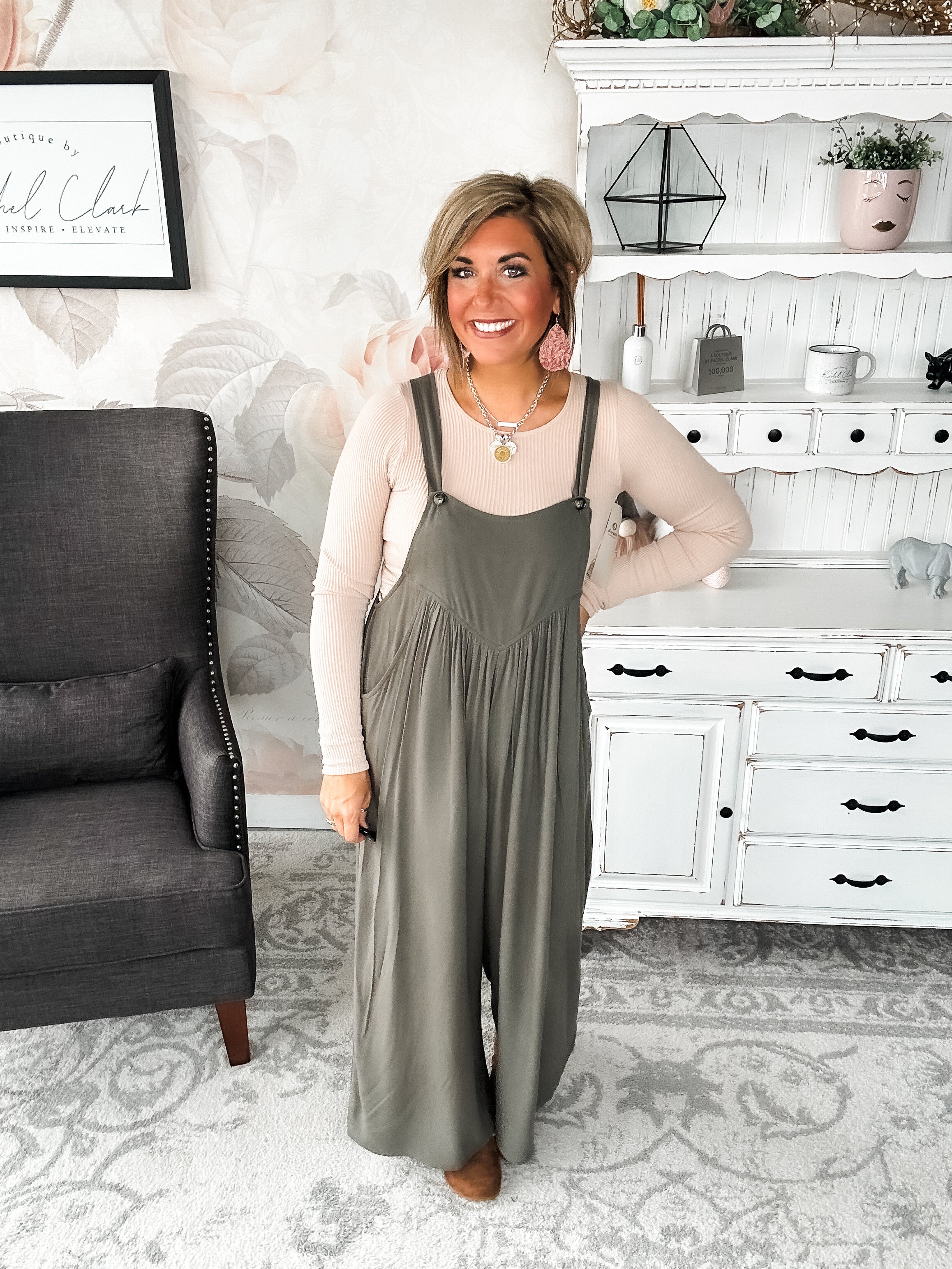 Now or Never Jumpsuit - Olive