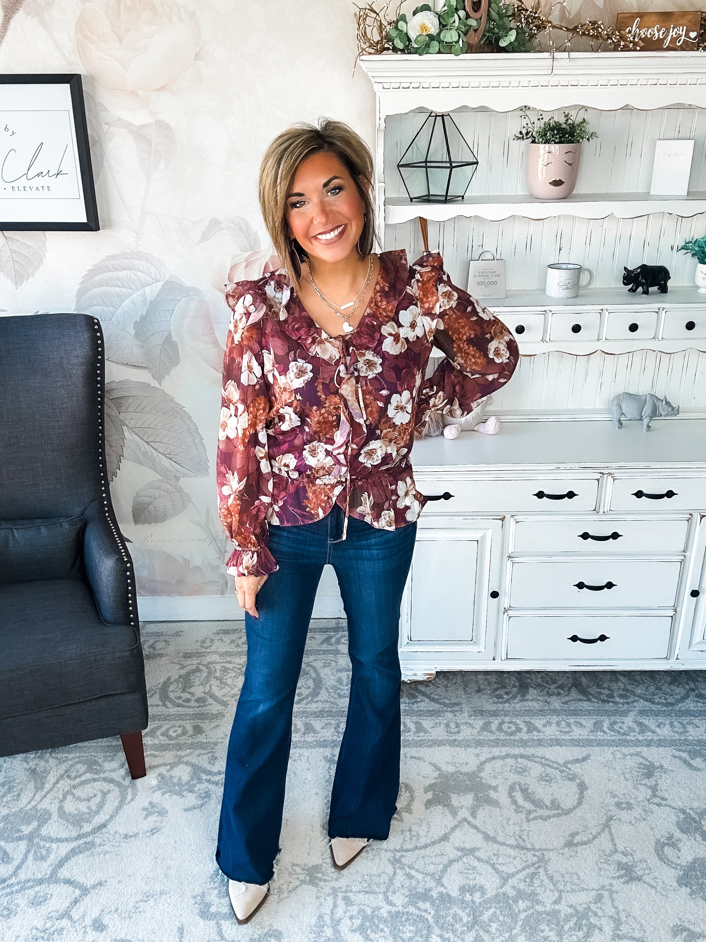 Wanted to Stay Floral Blouse