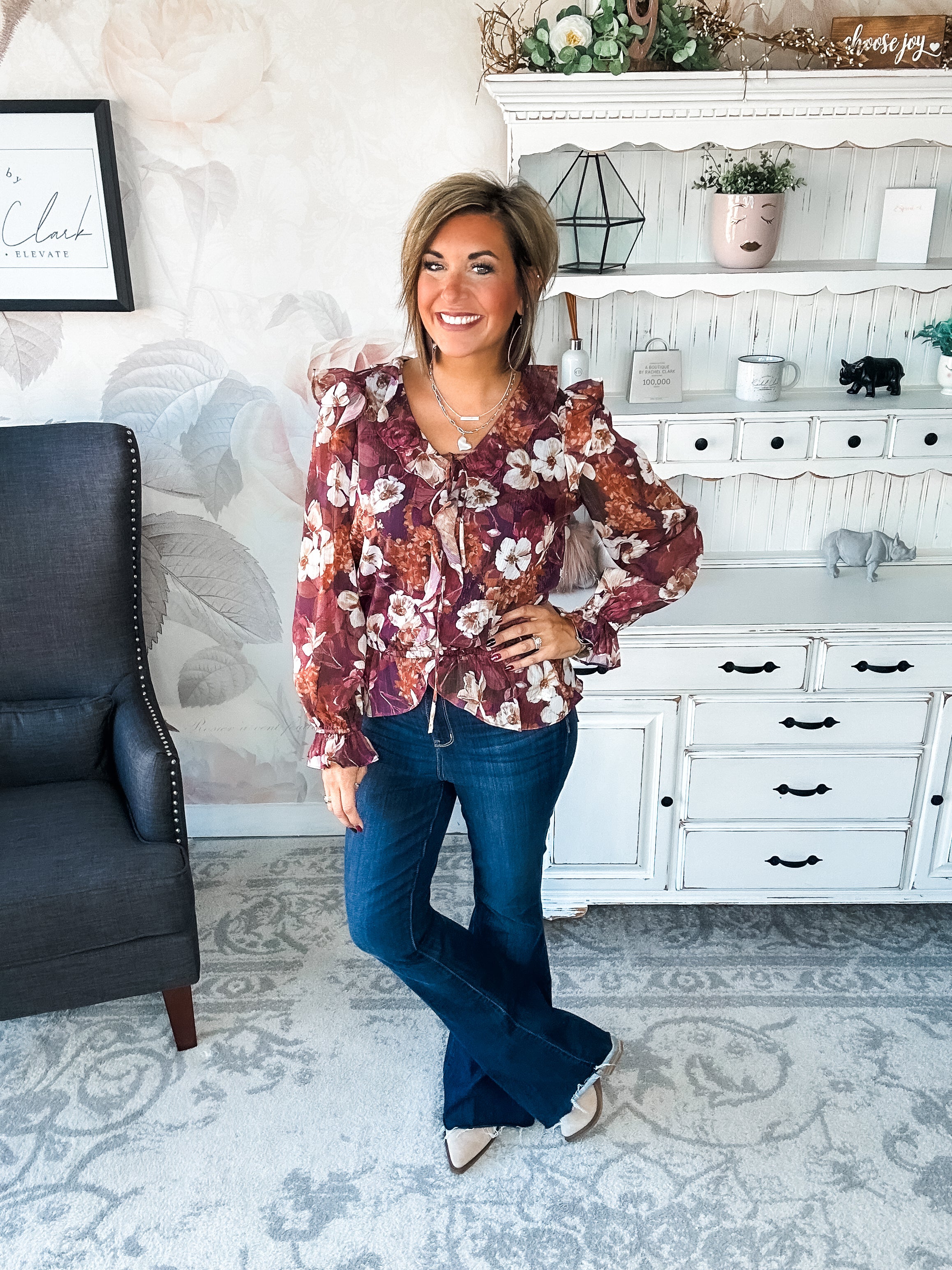 Wanted to Stay Floral Blouse