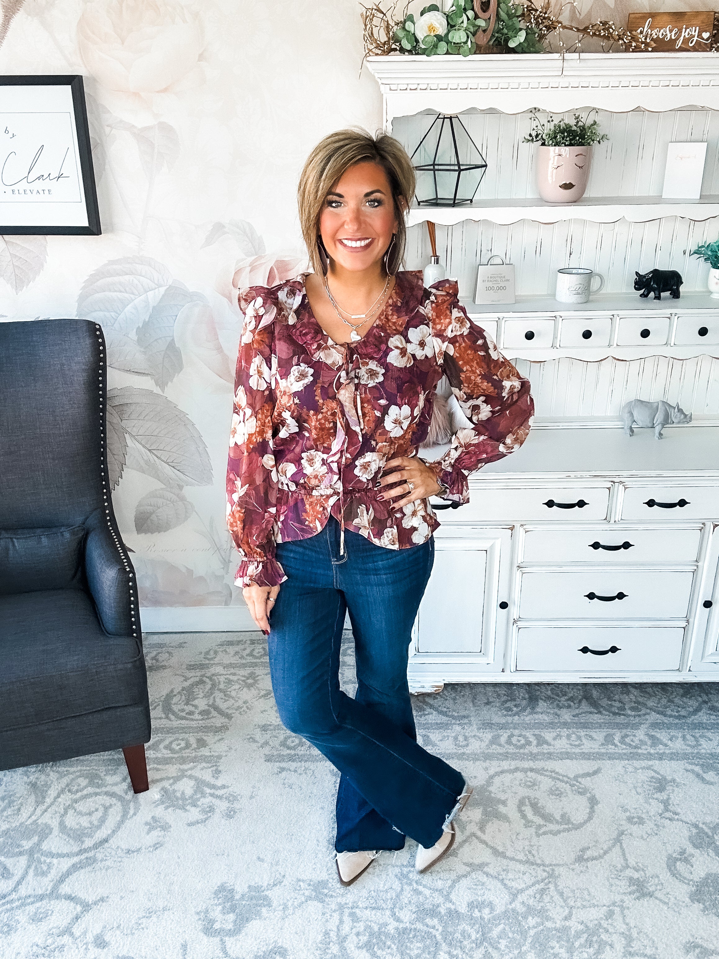 Wanted to Stay Floral Blouse